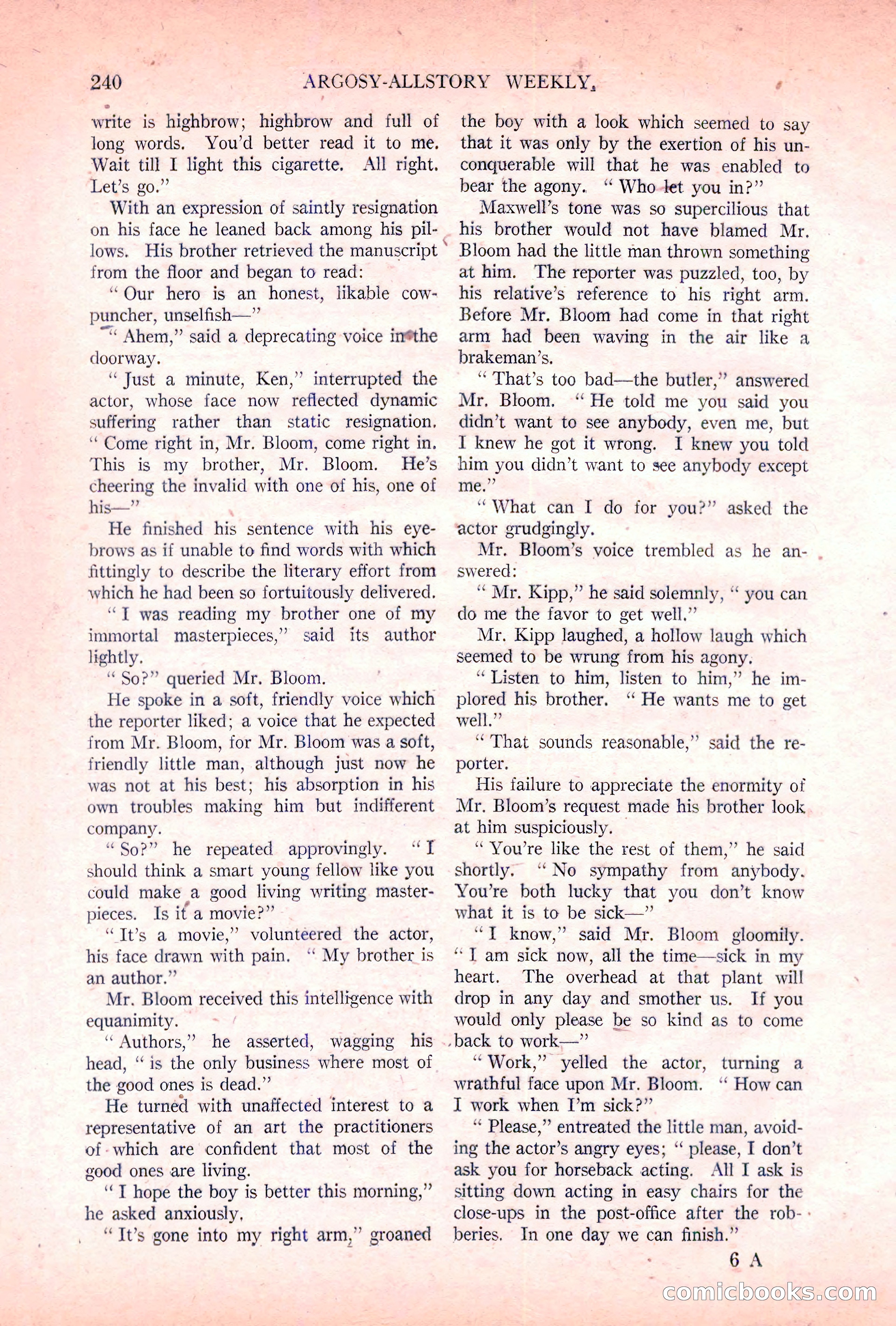 Argosy All-Story Weekly, November 5, 1921 — page 106 of 180