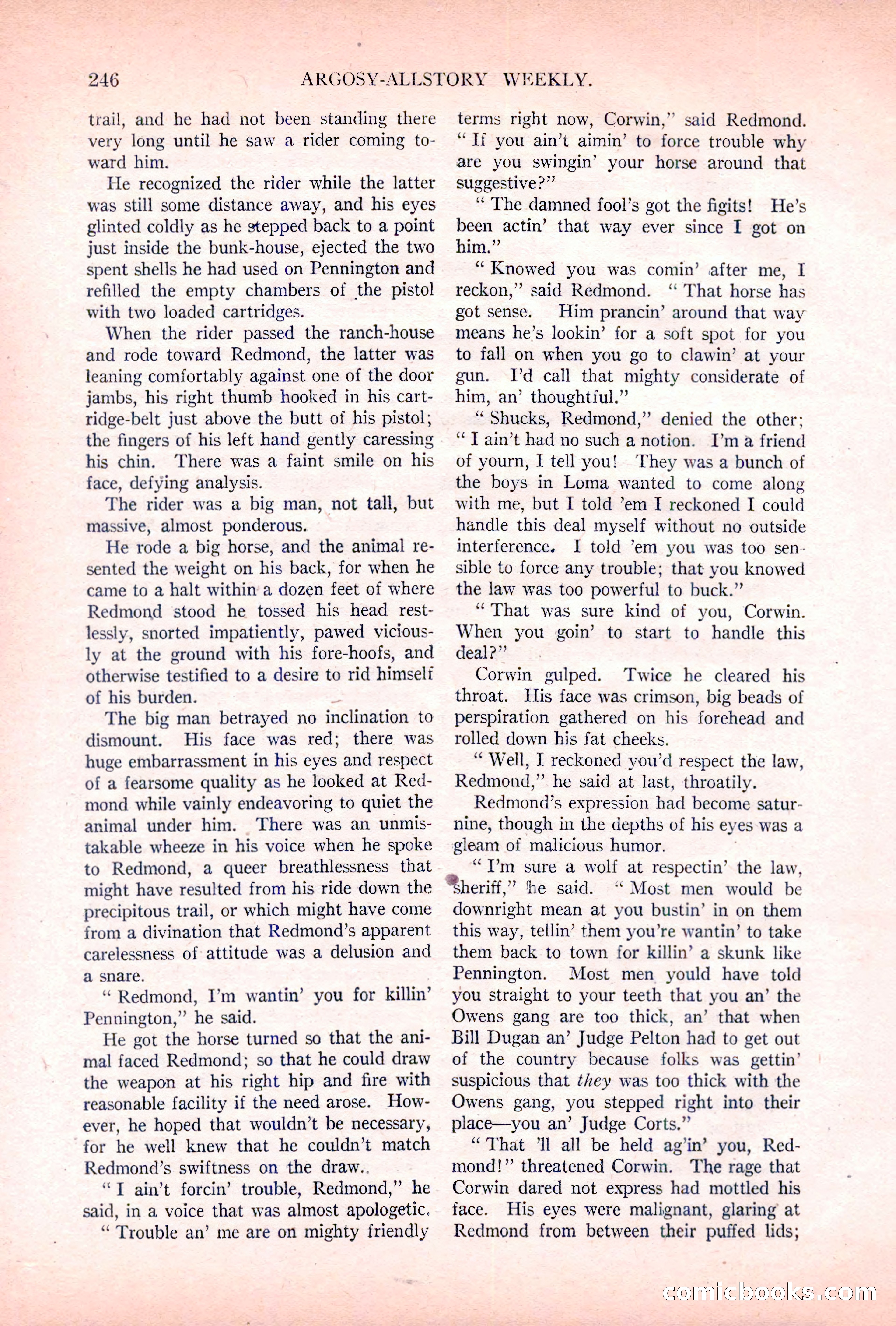 Argosy All-Story Weekly, November 5, 1921 — page 112 of 180