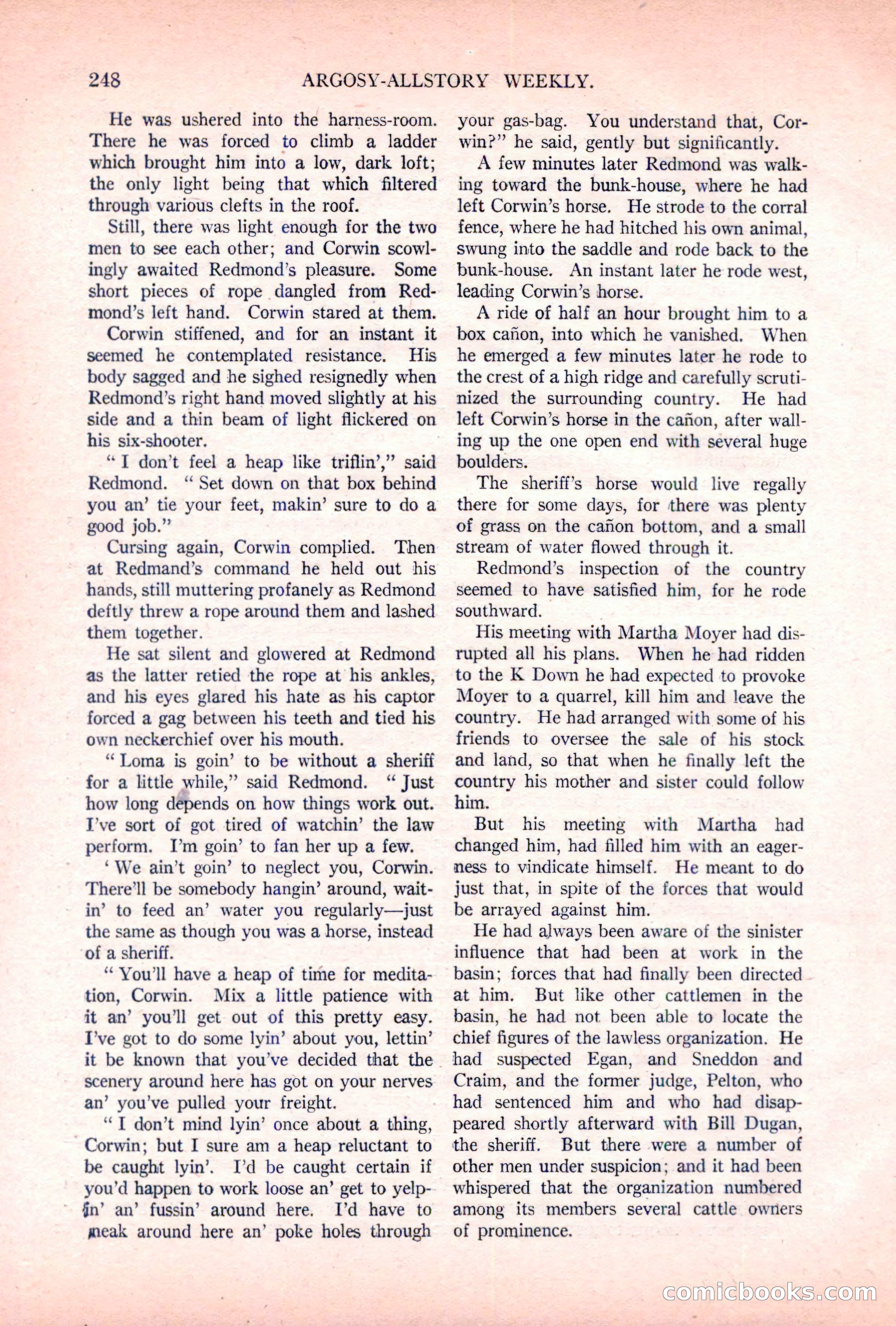 Argosy All-Story Weekly, November 5, 1921 — page 114 of 180