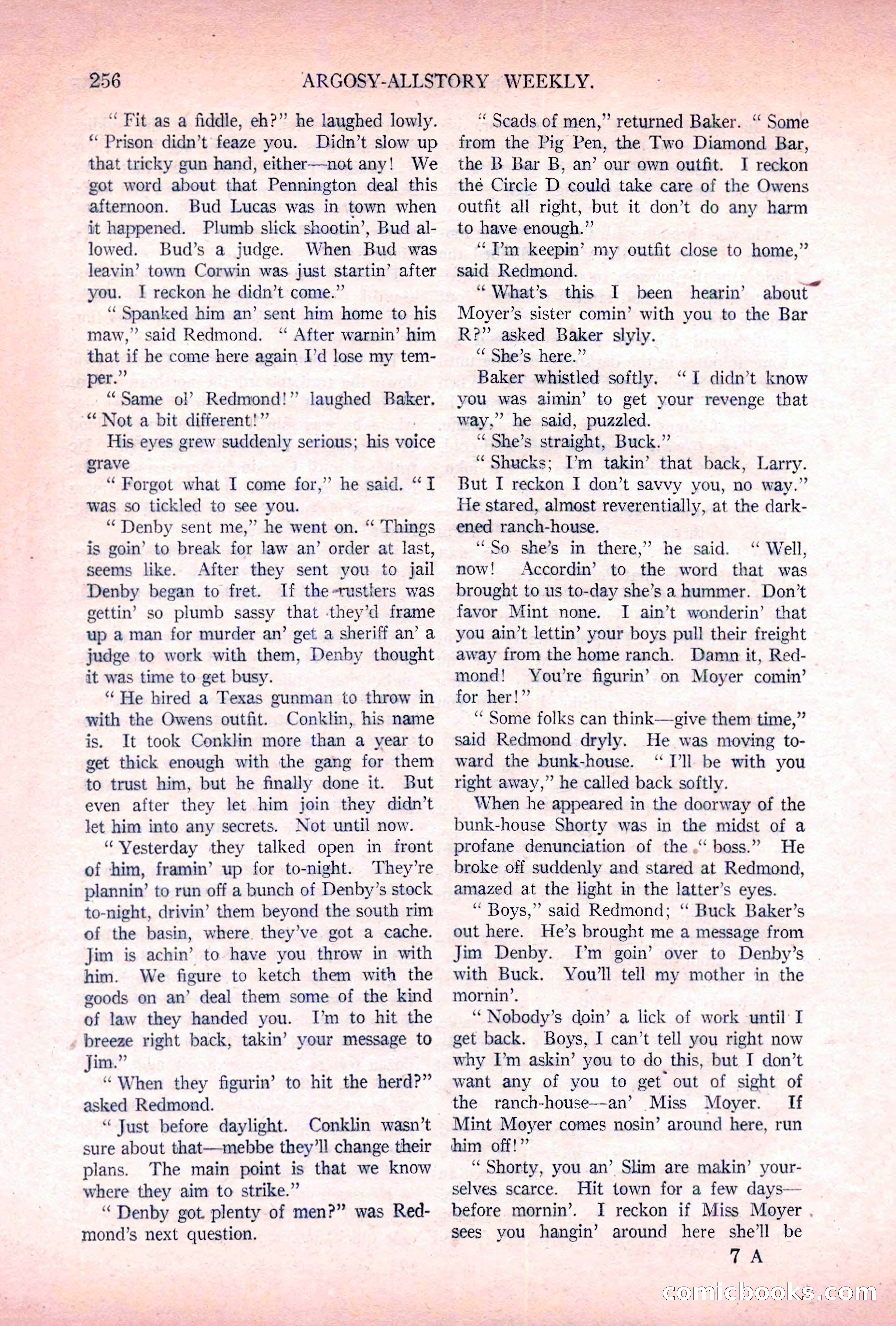 Argosy All-Story Weekly, November 5, 1921 — page 122 of 180