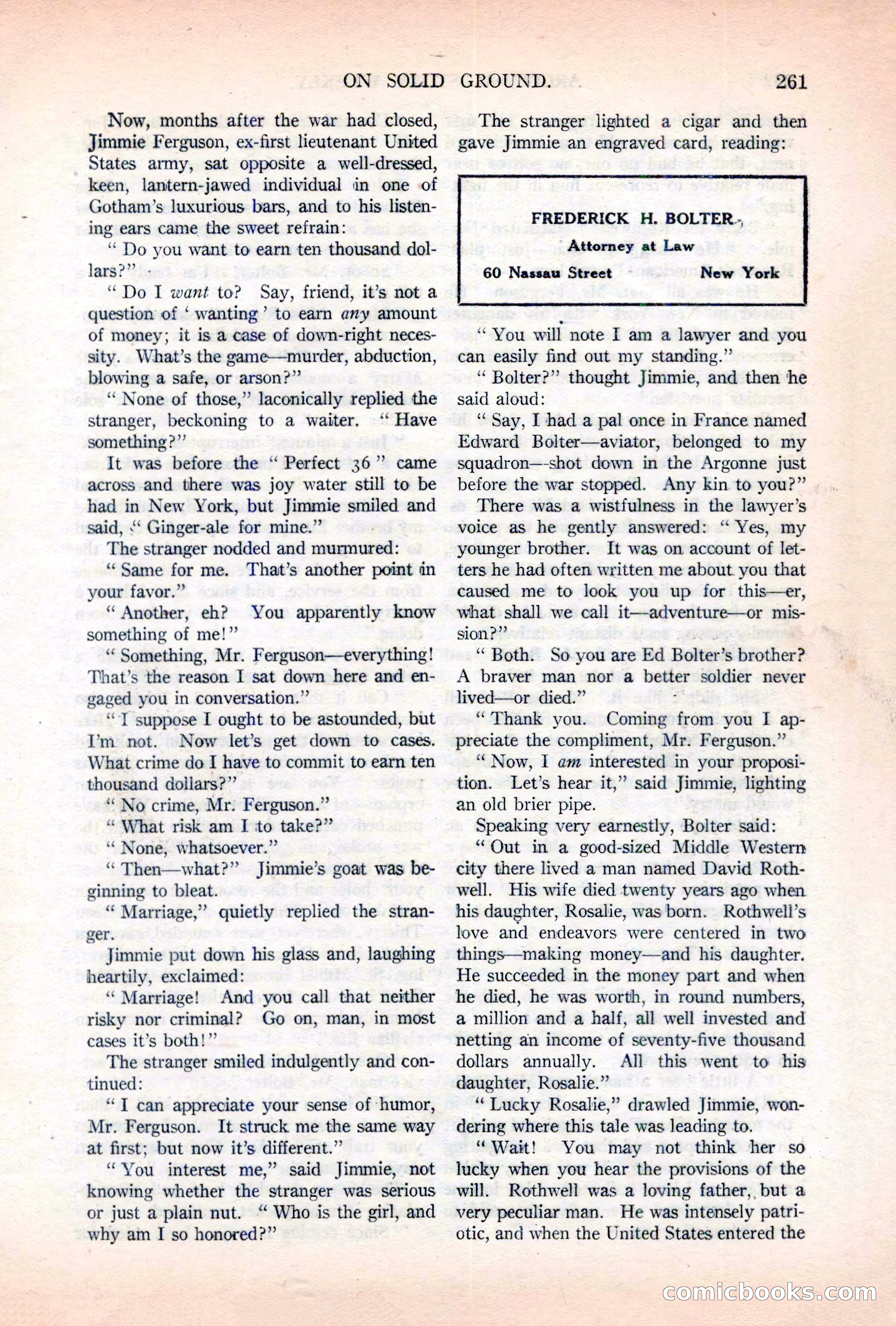 Argosy All-Story Weekly, November 5, 1921 — page 127 of 180