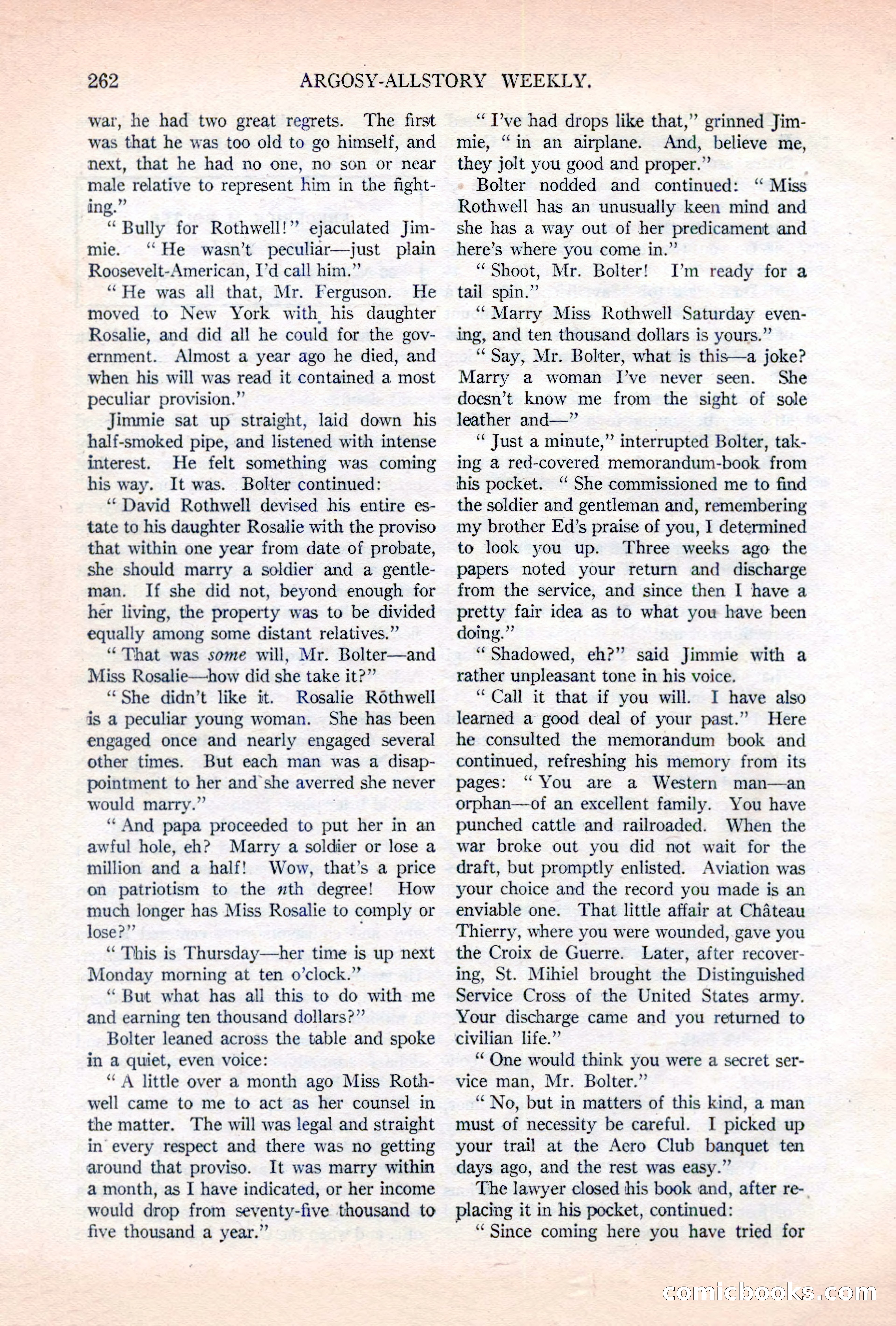 Argosy All-Story Weekly, November 5, 1921 — page 128 of 180