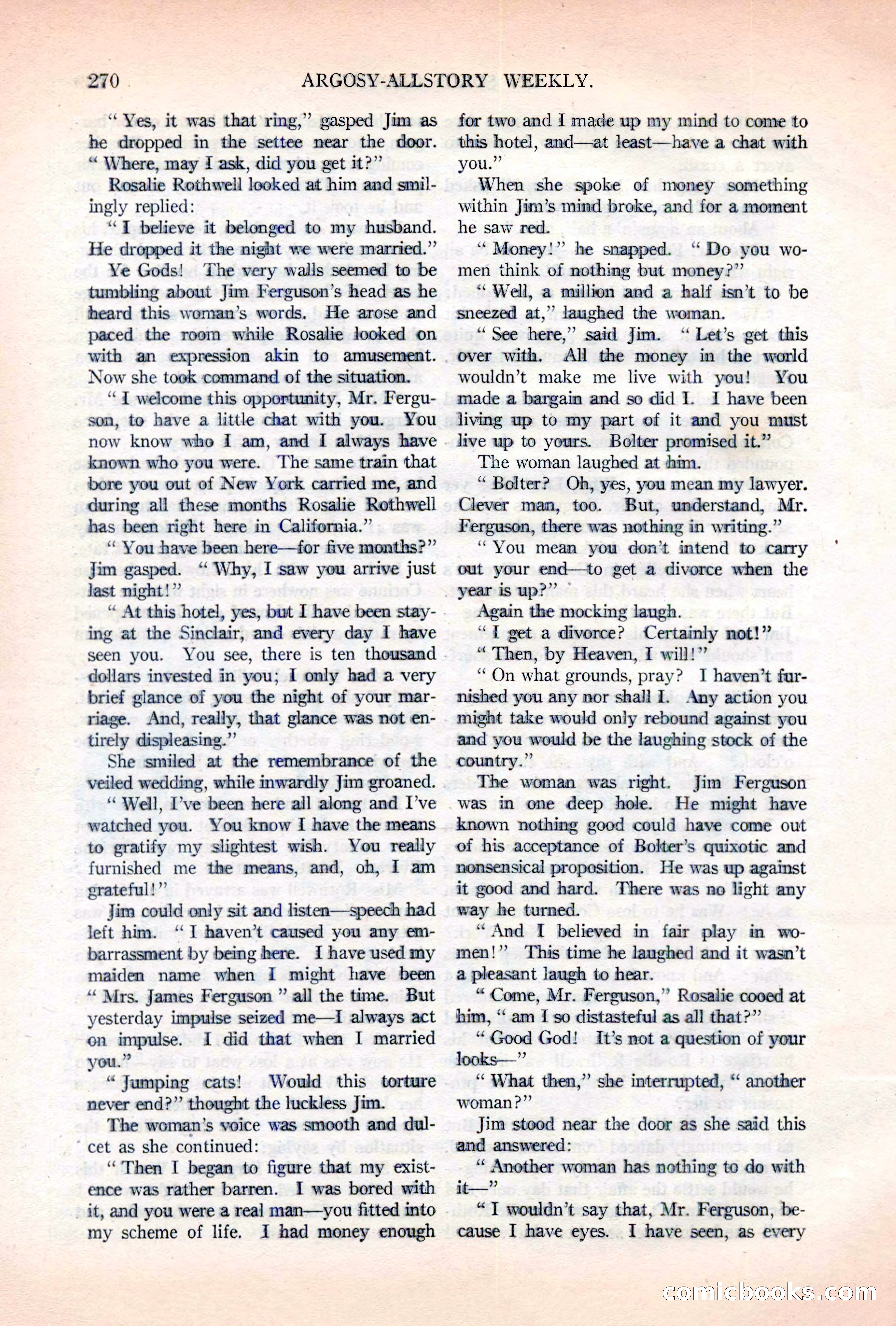 Argosy All-Story Weekly, November 5, 1921 — page 136 of 180
