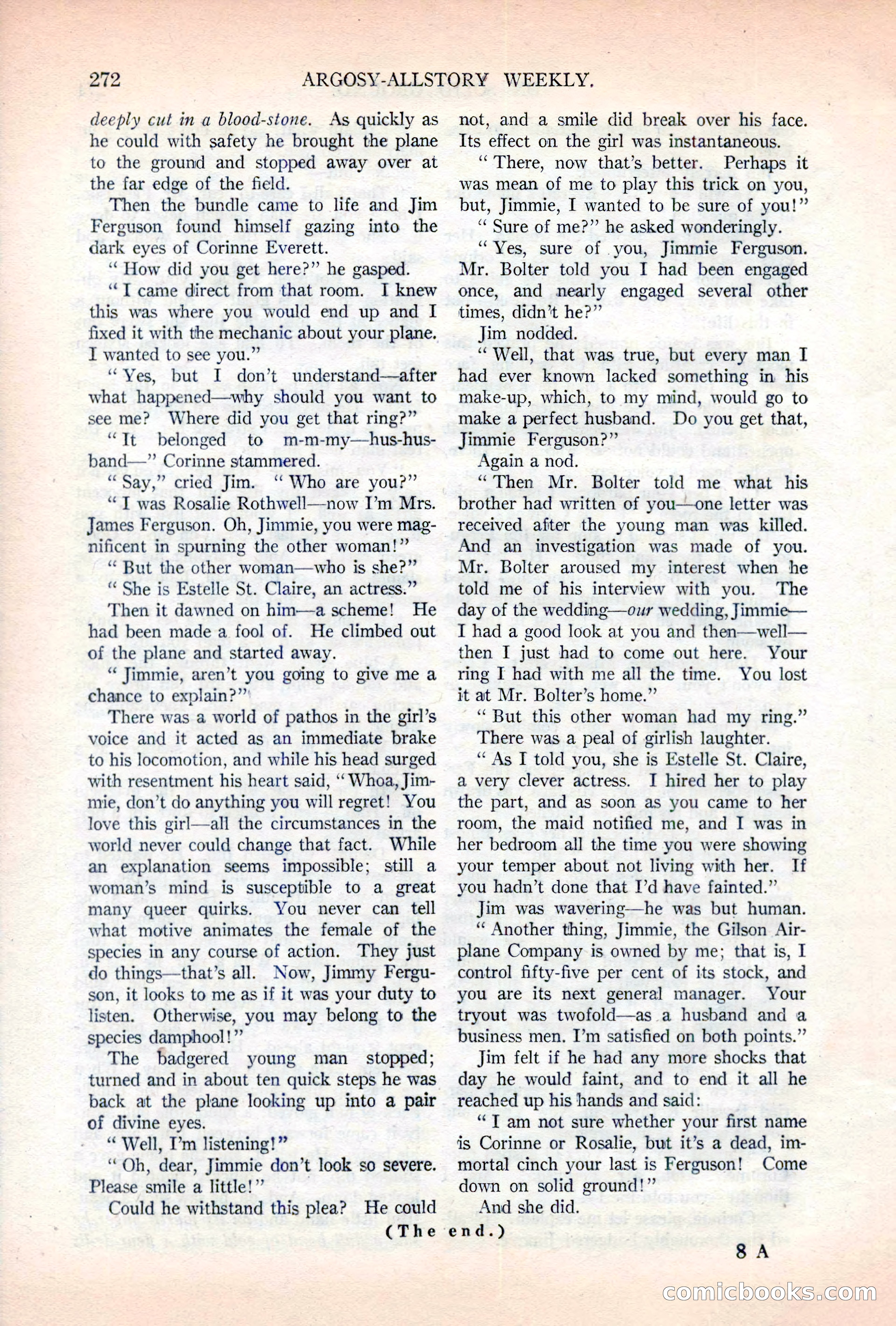 Argosy All-Story Weekly, November 5, 1921 — page 138 of 180
