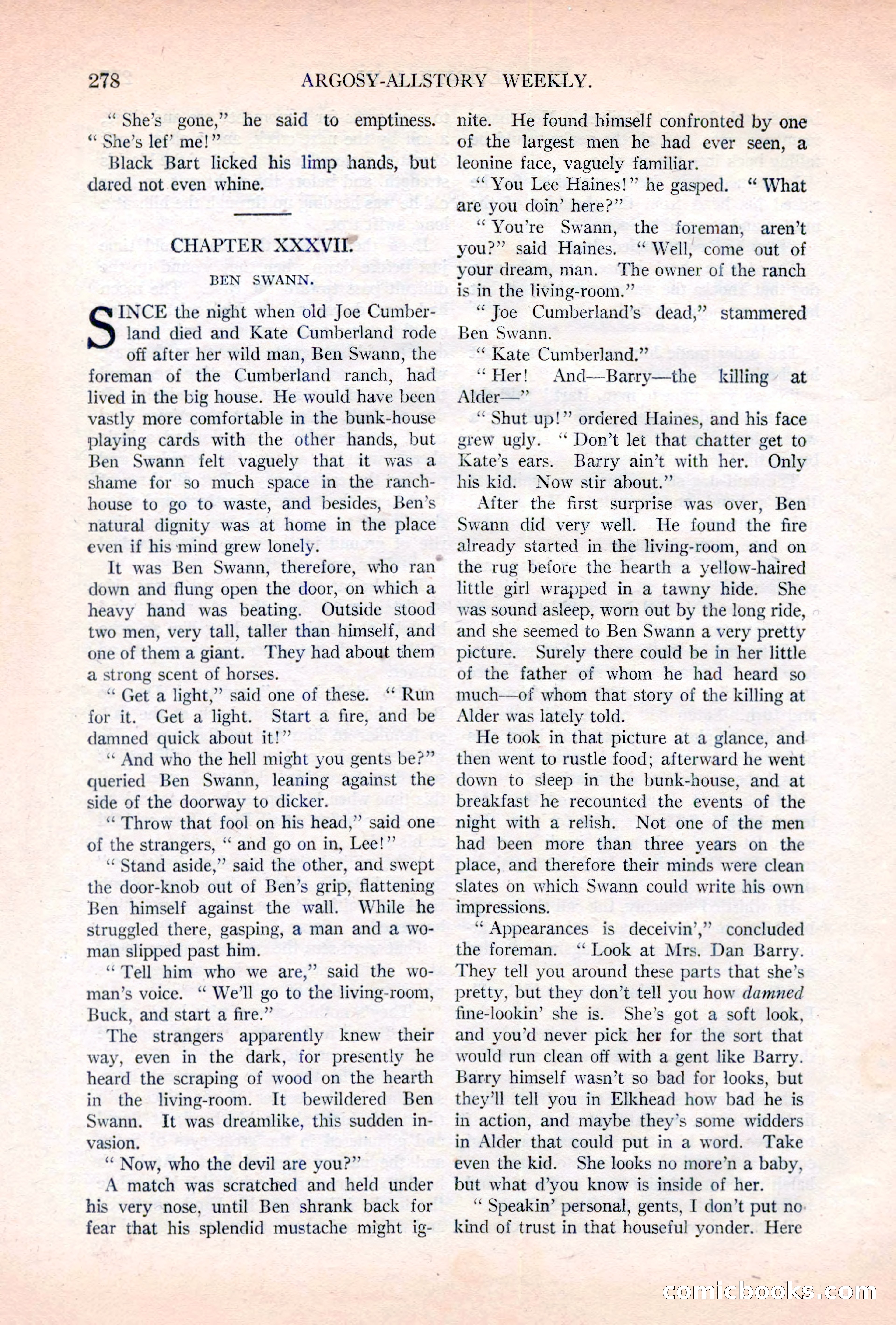 Argosy All-Story Weekly, November 5, 1921 — page 144 of 180