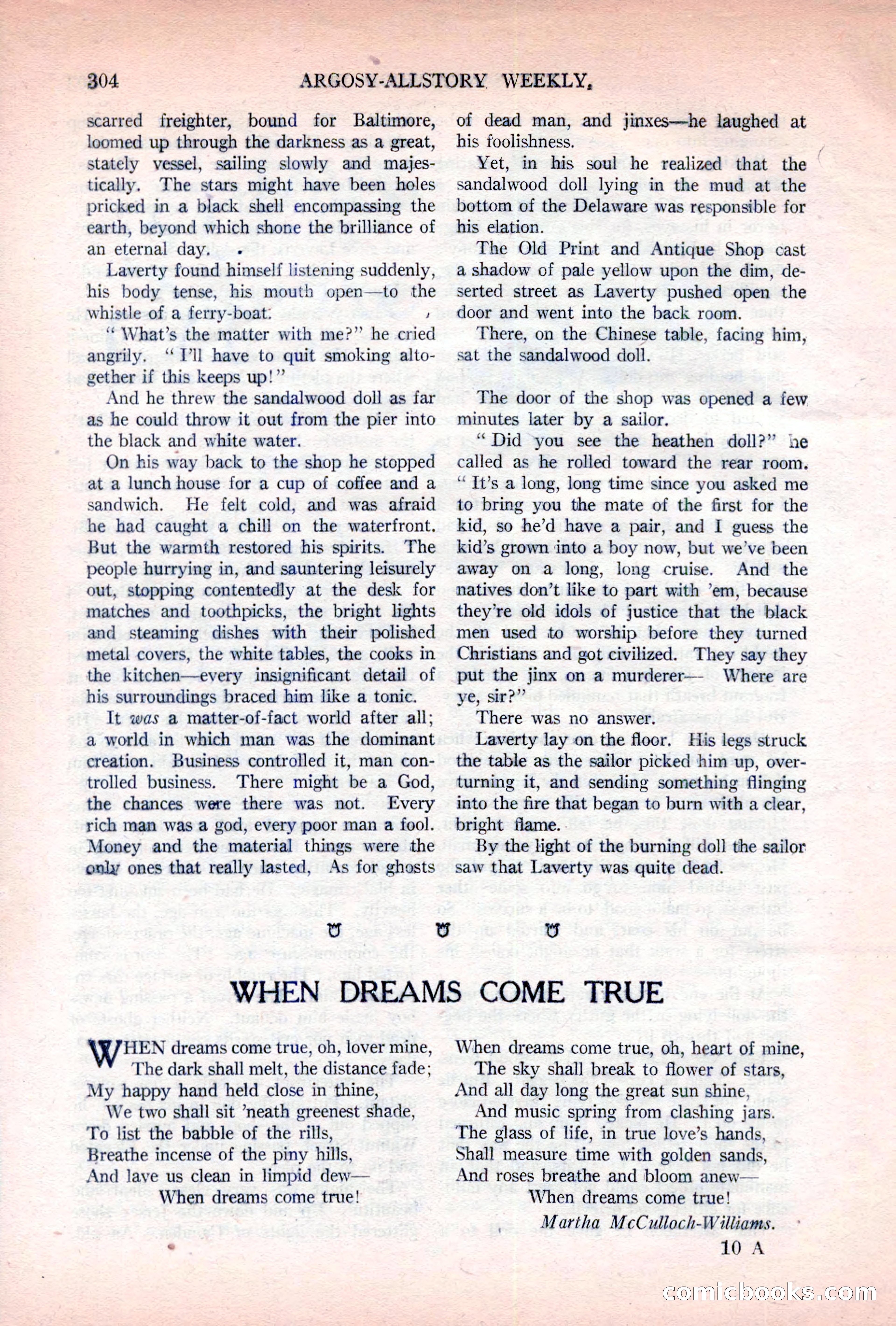 Argosy All-Story Weekly, November 5, 1921 — page 170 of 180