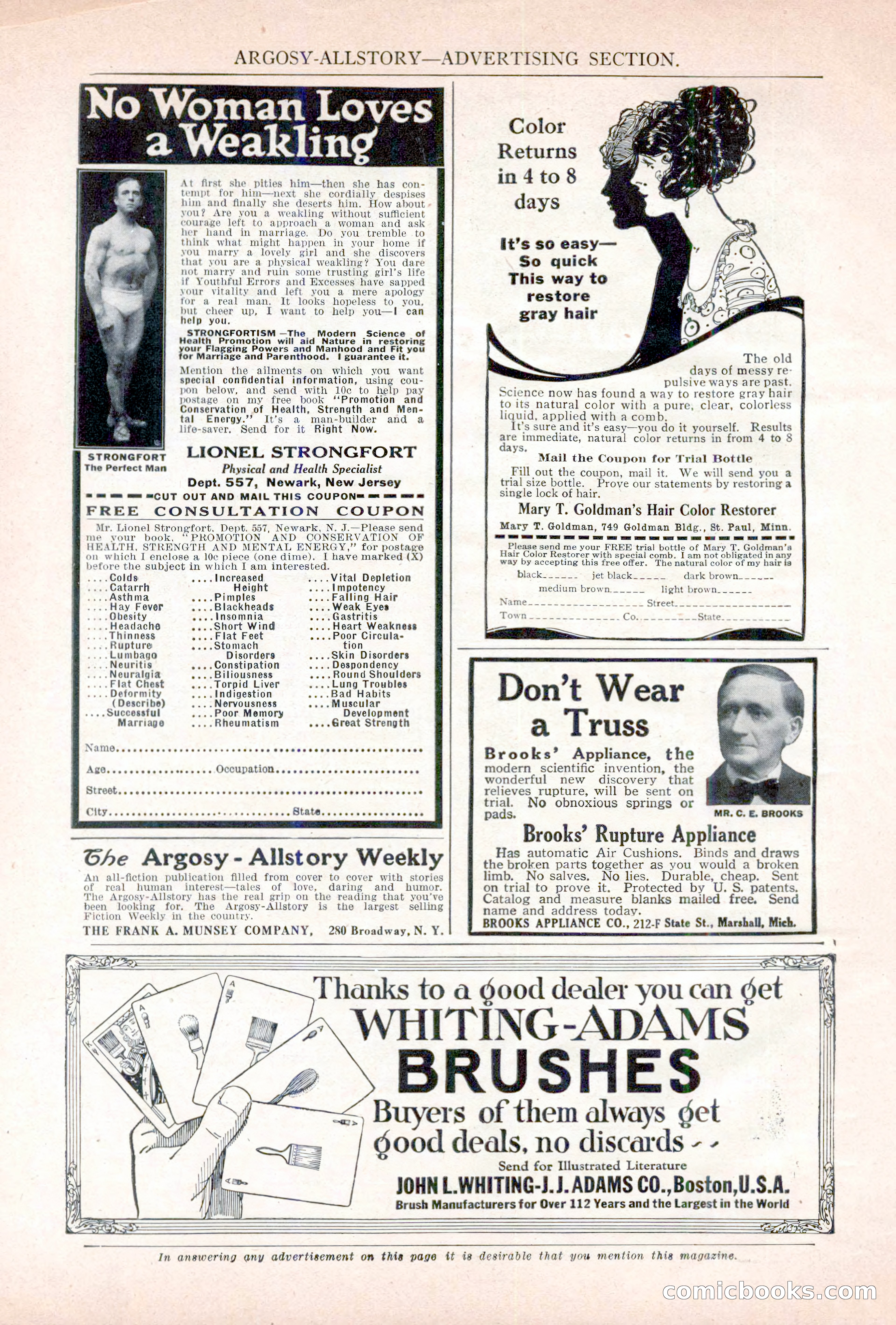 Argosy All-Story Weekly, November 5, 1921 — page 174 of 180