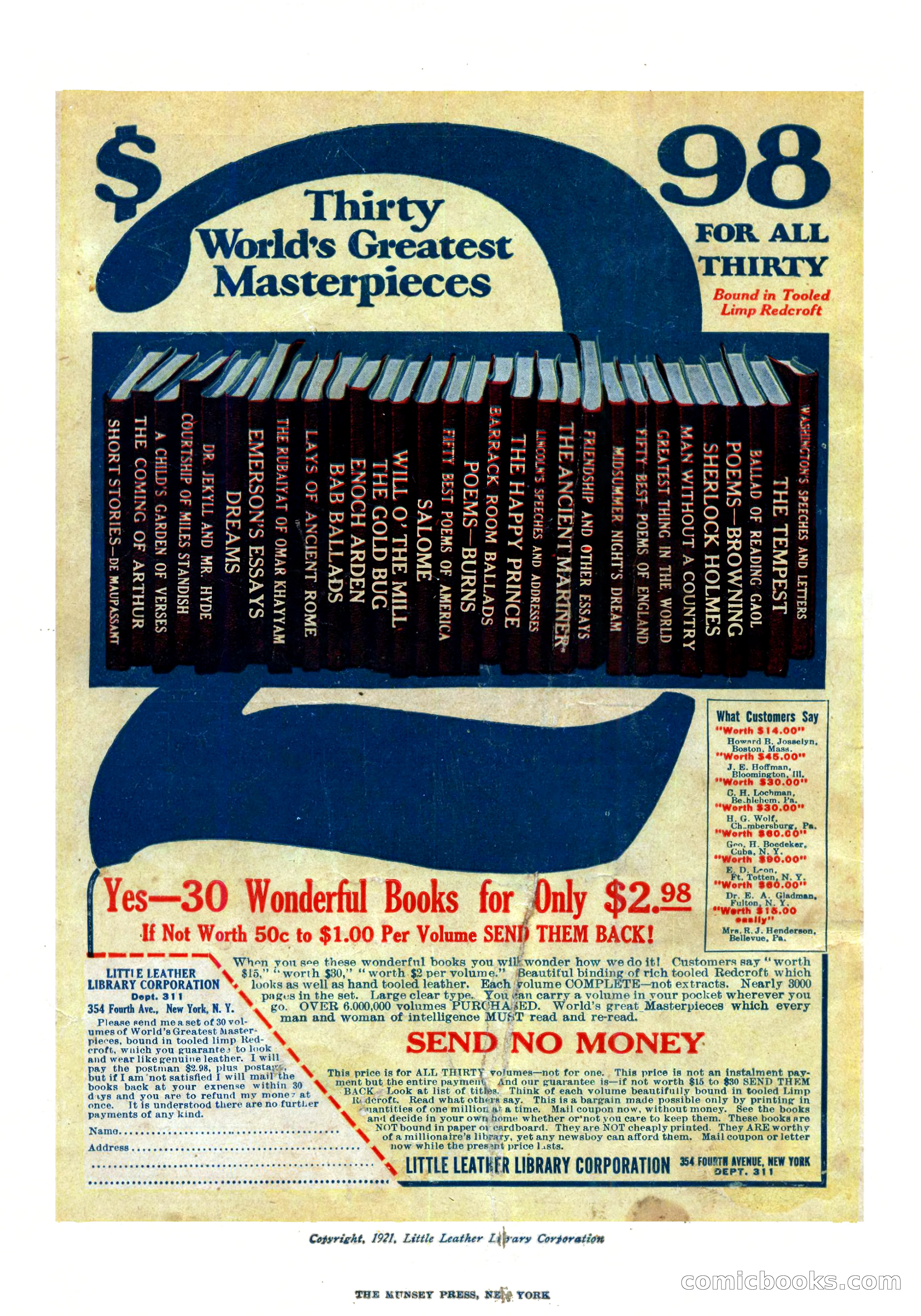 Argosy All-Story Weekly, November 5, 1921 — page 180 of 180