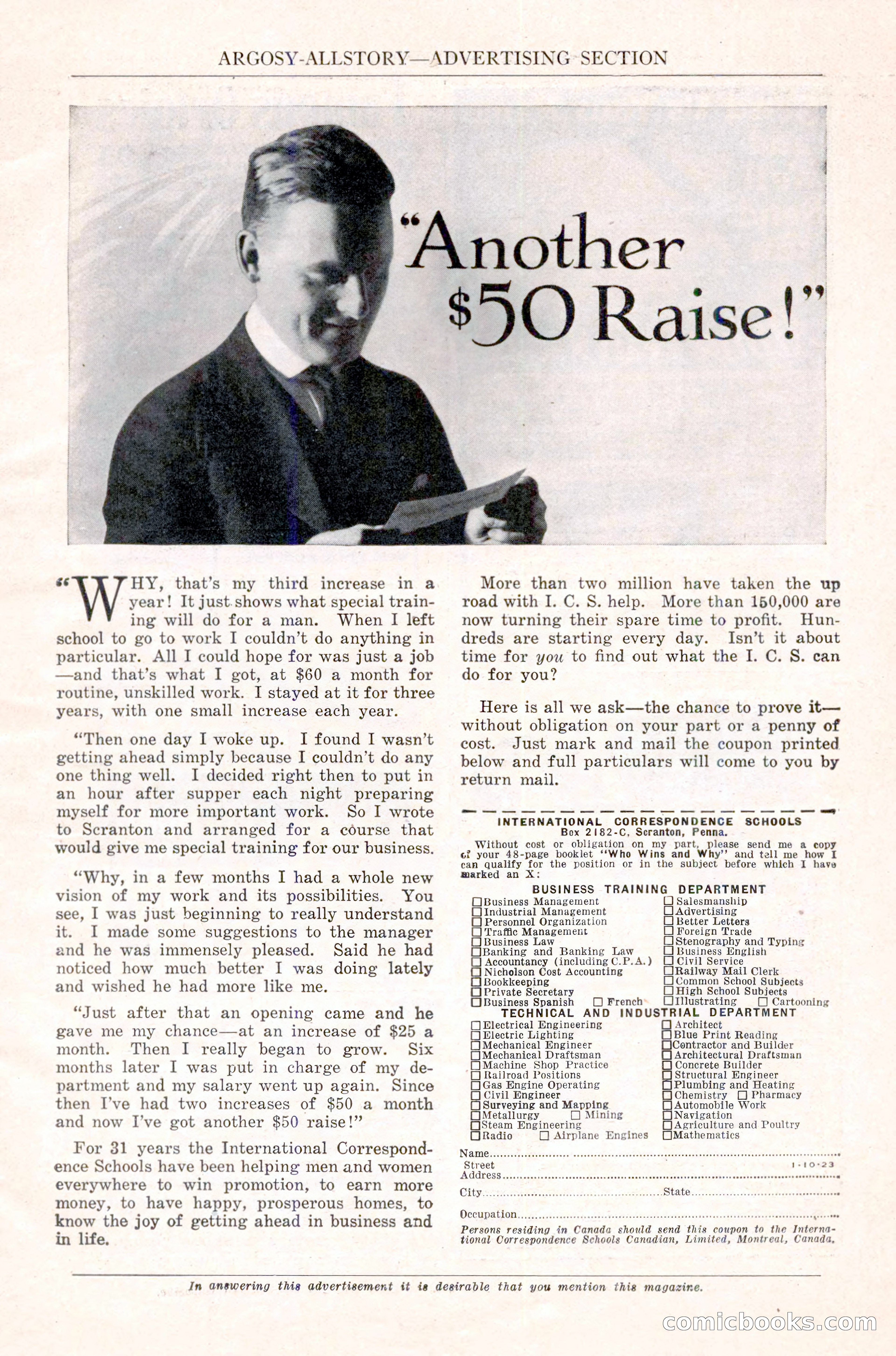Argosy All-Story Weekly, March 17, 1923 — page 9 of 180