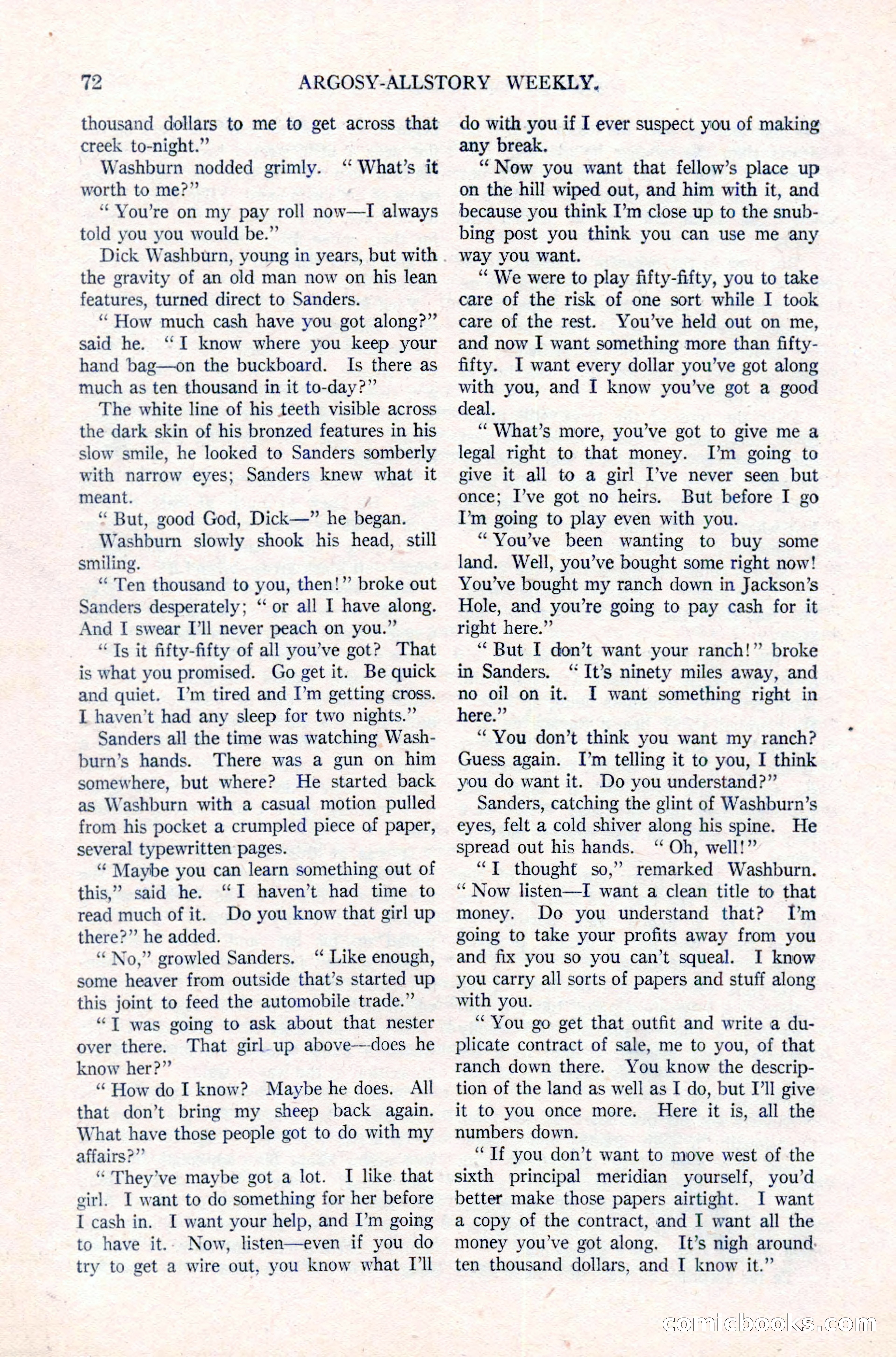 Argosy All-Story Weekly, March 17, 1923 — page 86 of 180
