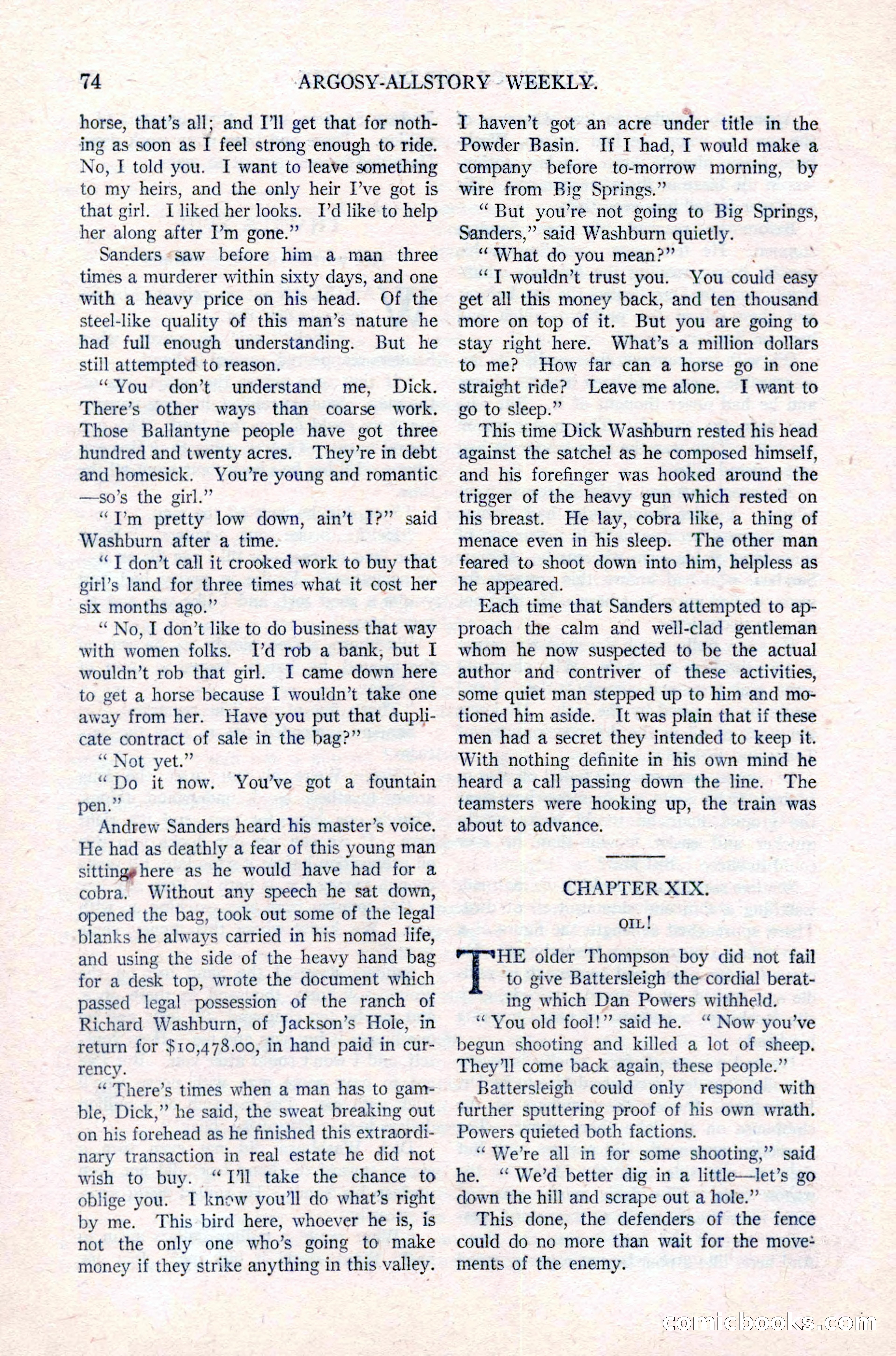 Argosy All-Story Weekly, March 17, 1923 — page 88 of 180