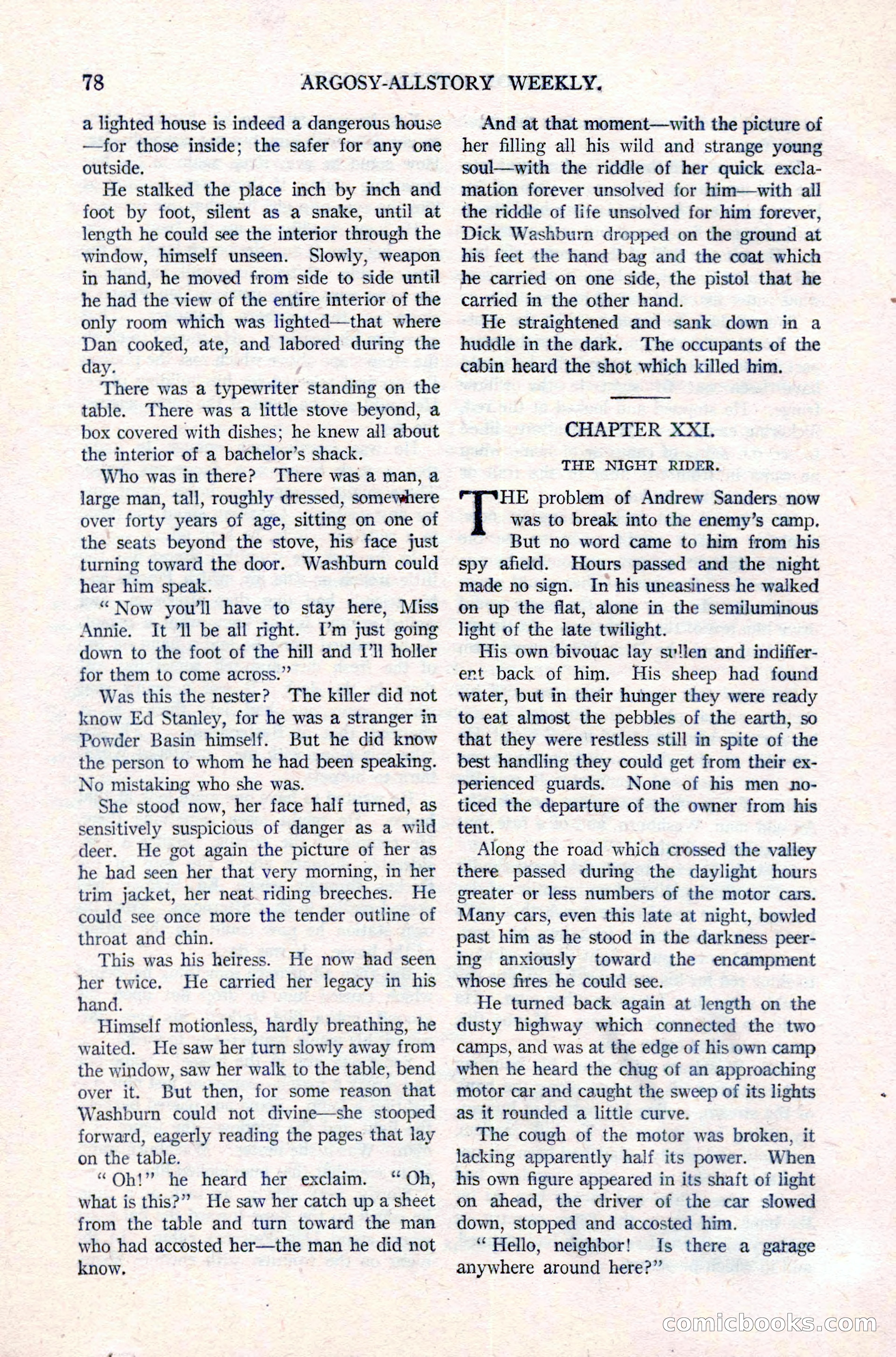 Argosy All-Story Weekly, March 17, 1923 — page 92 of 180