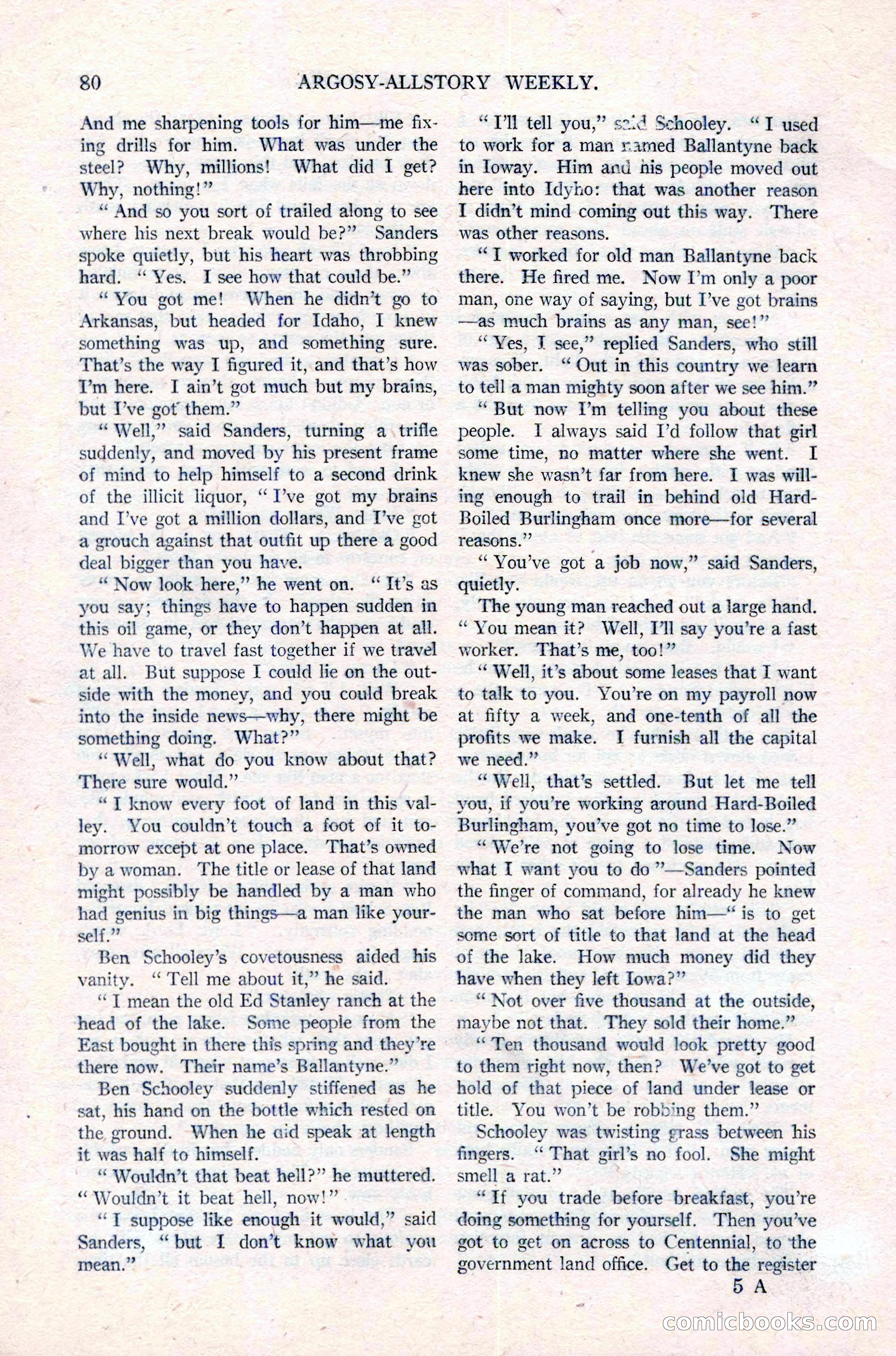 Argosy All-Story Weekly, March 17, 1923 — page 94 of 180