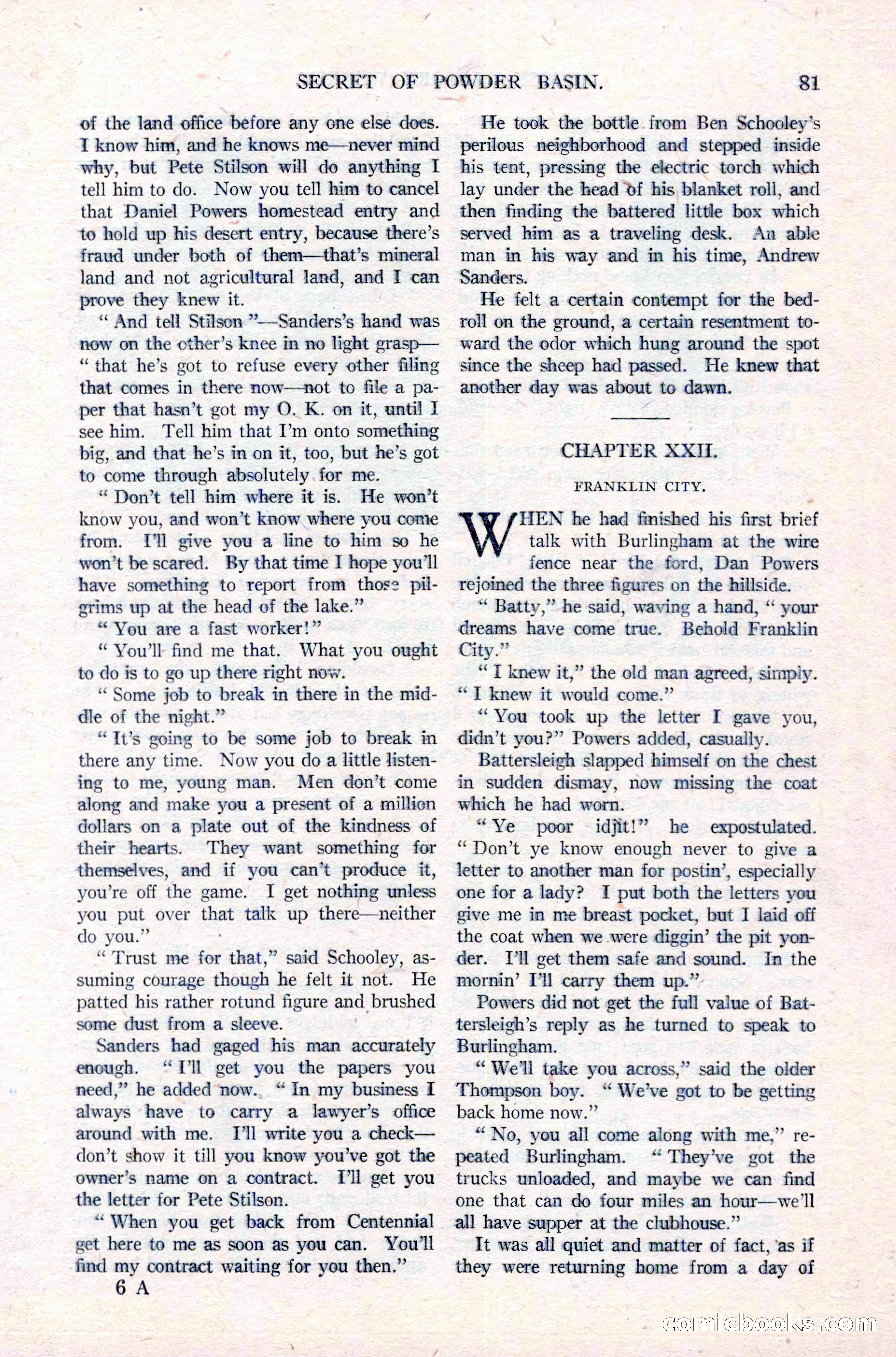 Argosy All-Story Weekly, March 17, 1923 — page 95 of 180