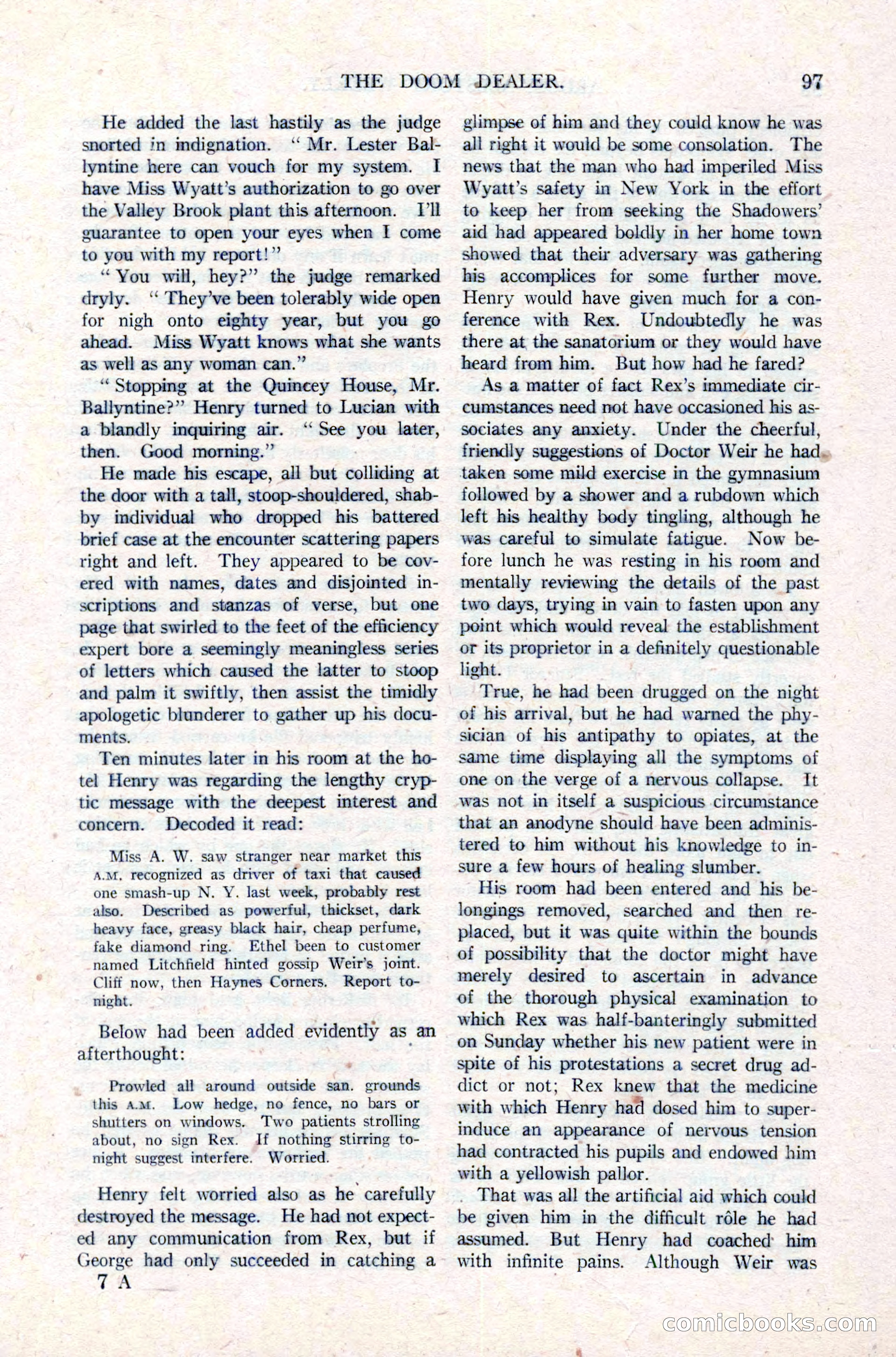 Argosy All-Story Weekly, March 17, 1923 — page 111 of 180
