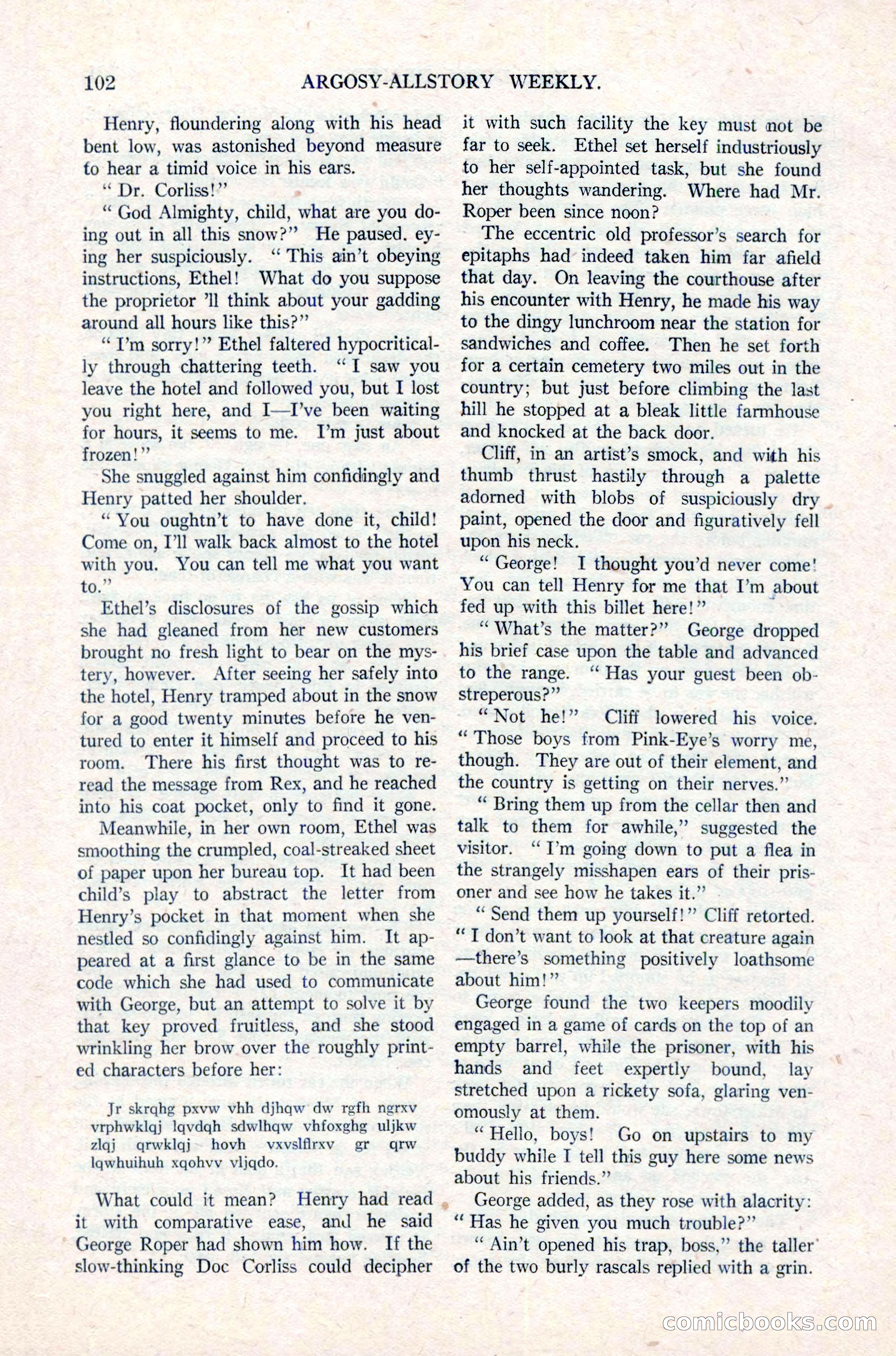 Argosy All-Story Weekly, March 17, 1923 — page 116 of 180