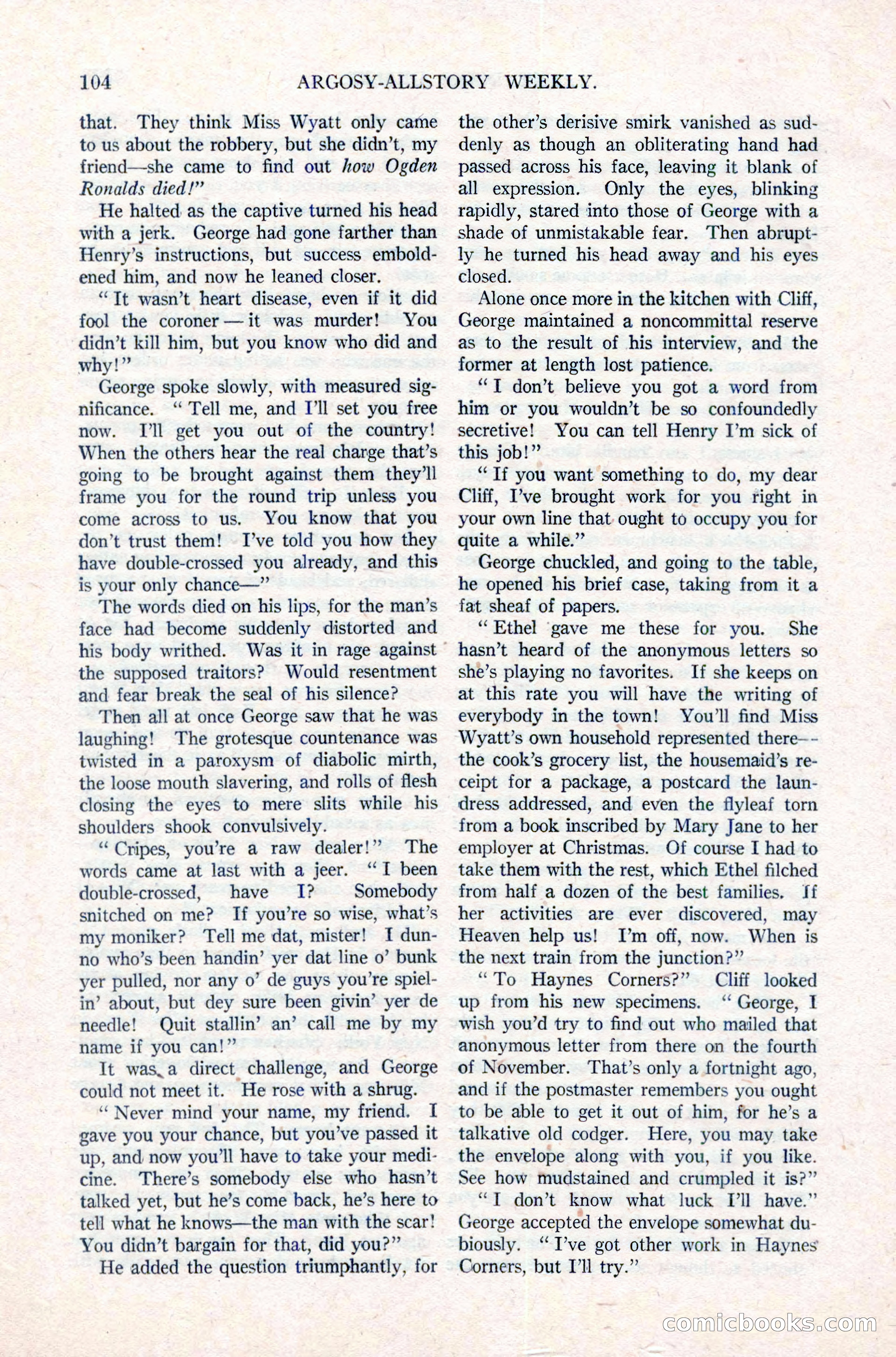 Argosy All-Story Weekly, March 17, 1923 — page 118 of 180
