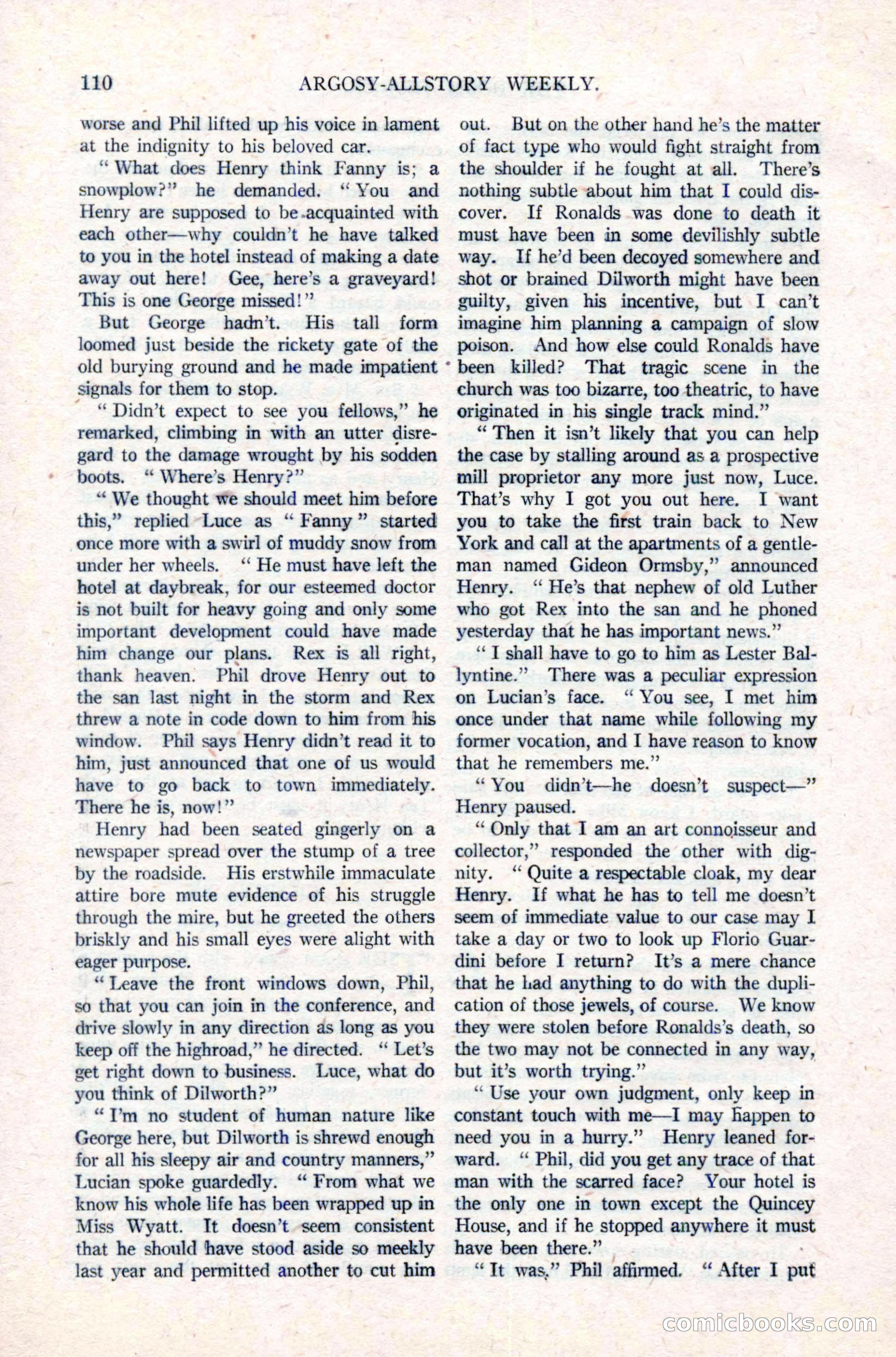Argosy All-Story Weekly, March 17, 1923 — page 124 of 180