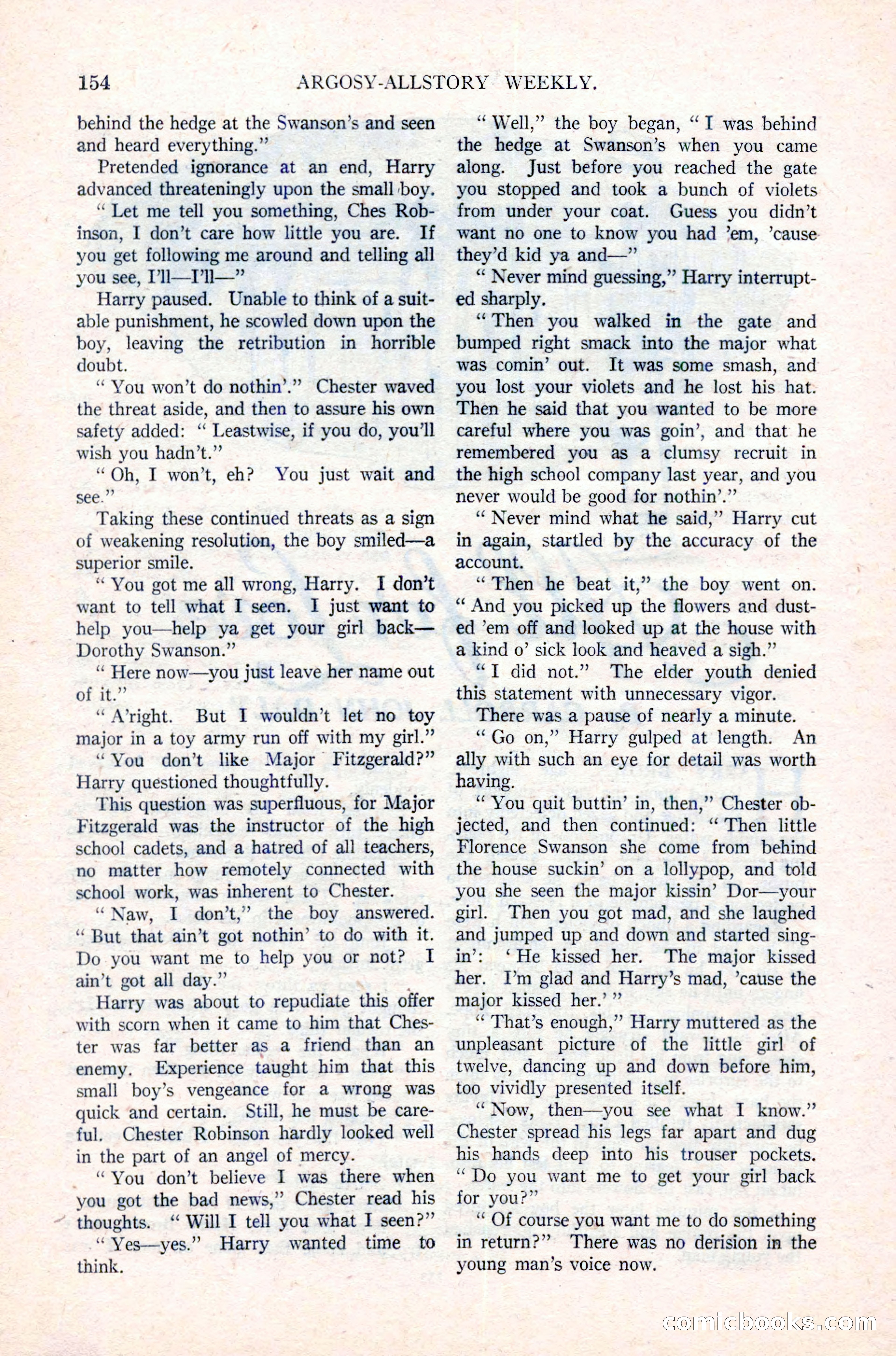 Argosy All-Story Weekly, March 17, 1923 — page 168 of 180