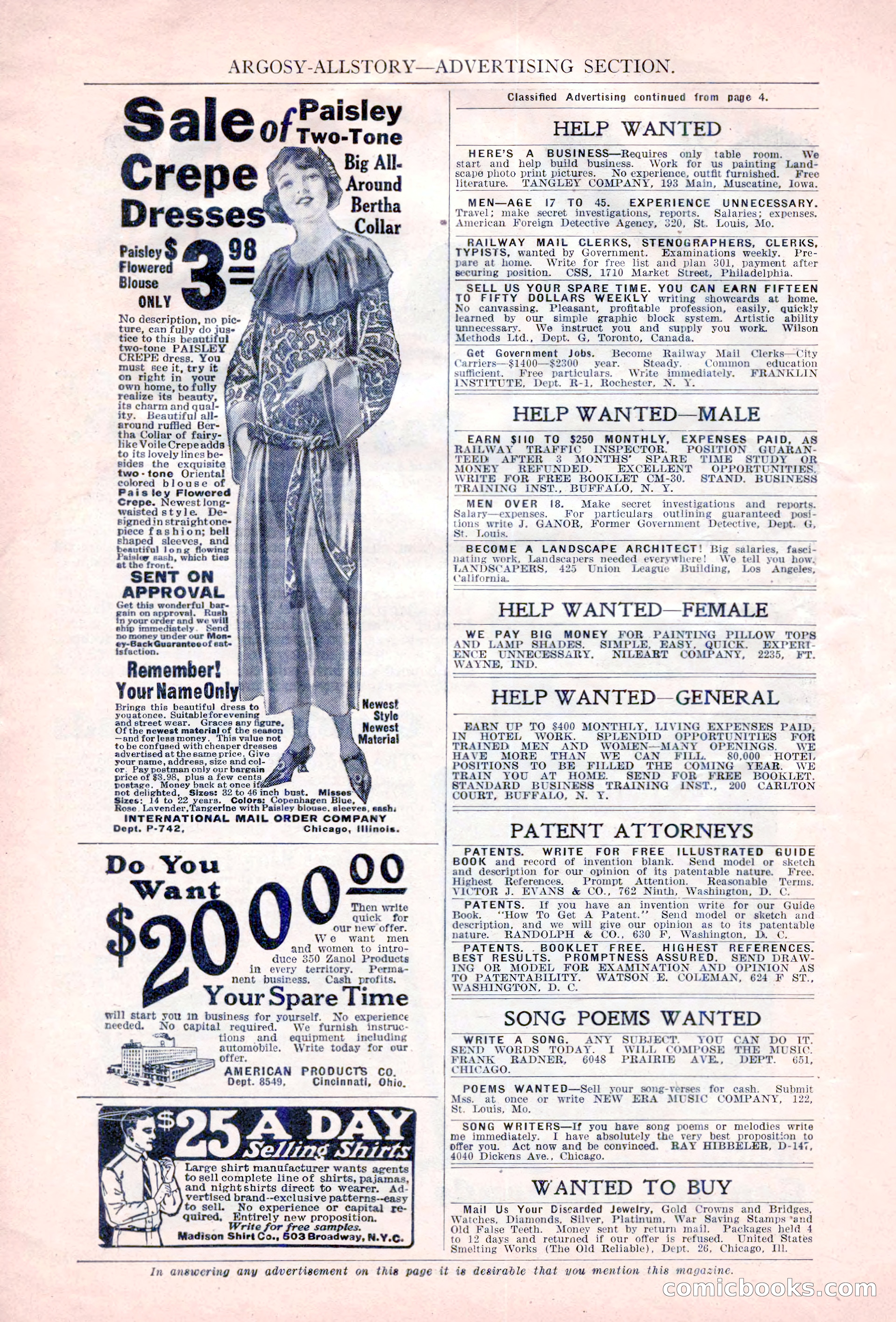 Argosy All-Story Weekly, April 14, 1923 — page 8 of 180