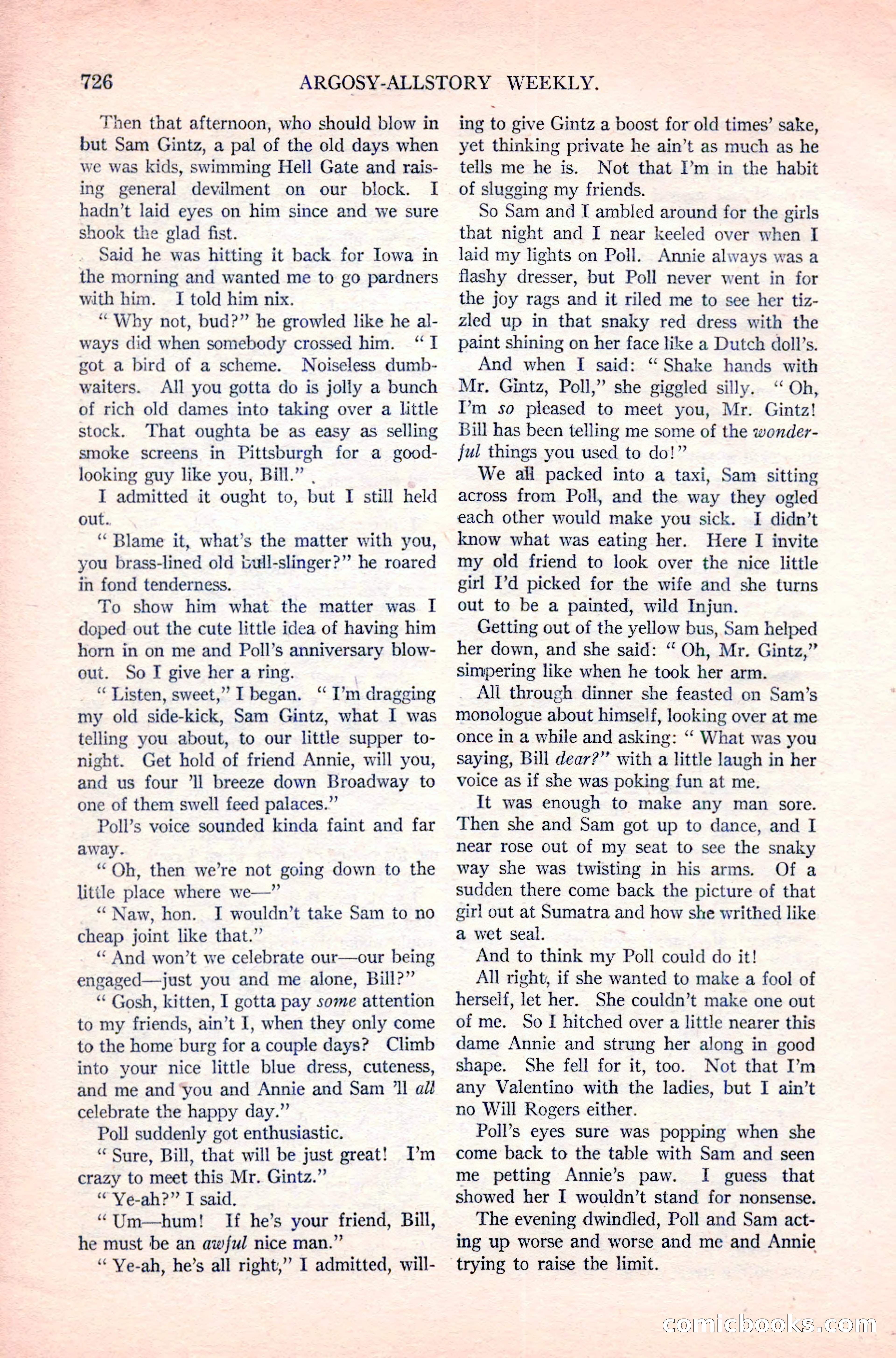 Argosy All-Story Weekly, April 14, 1923 — page 100 of 180