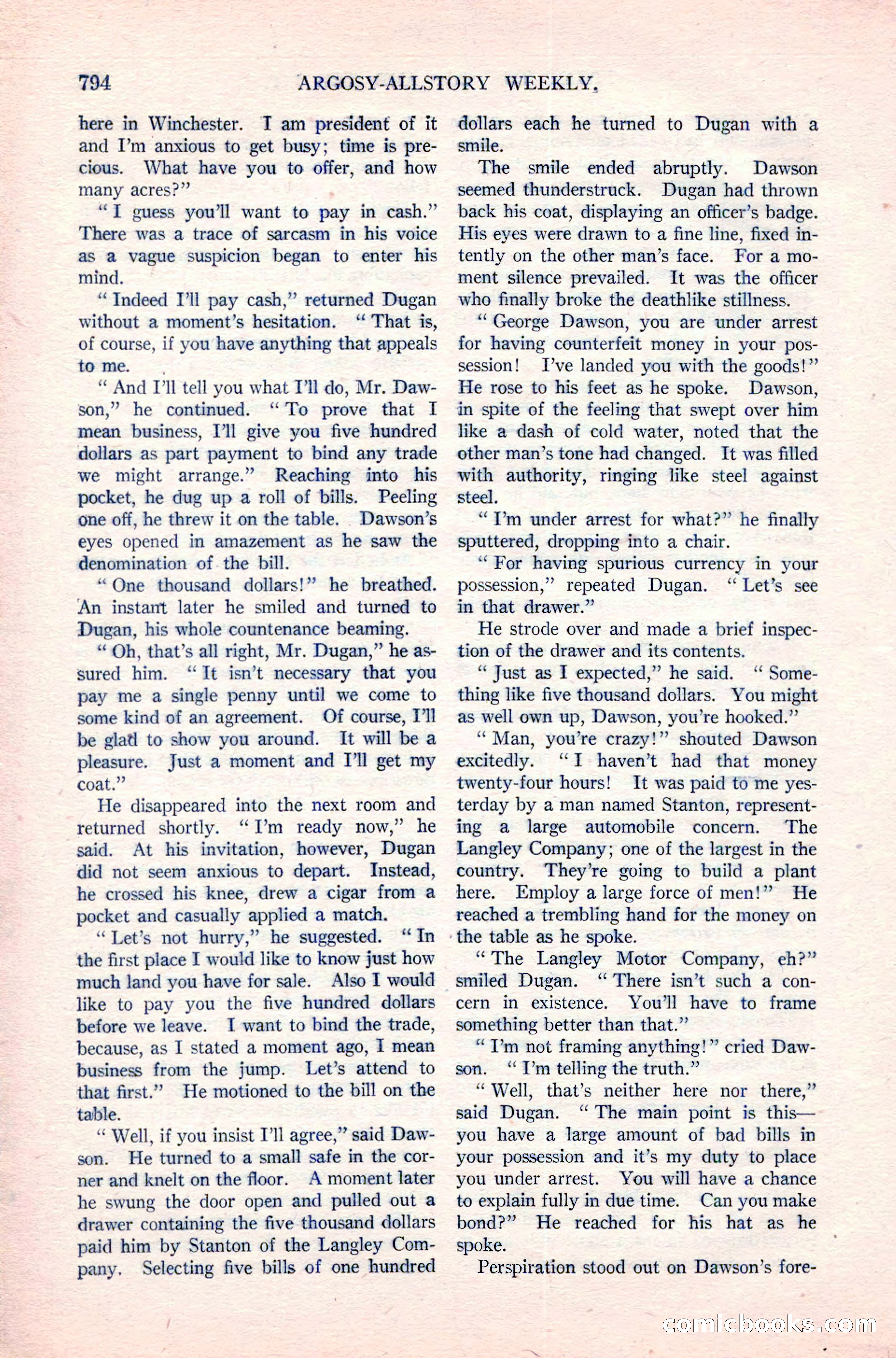 Argosy All-Story Weekly, April 14, 1923 — page 168 of 180