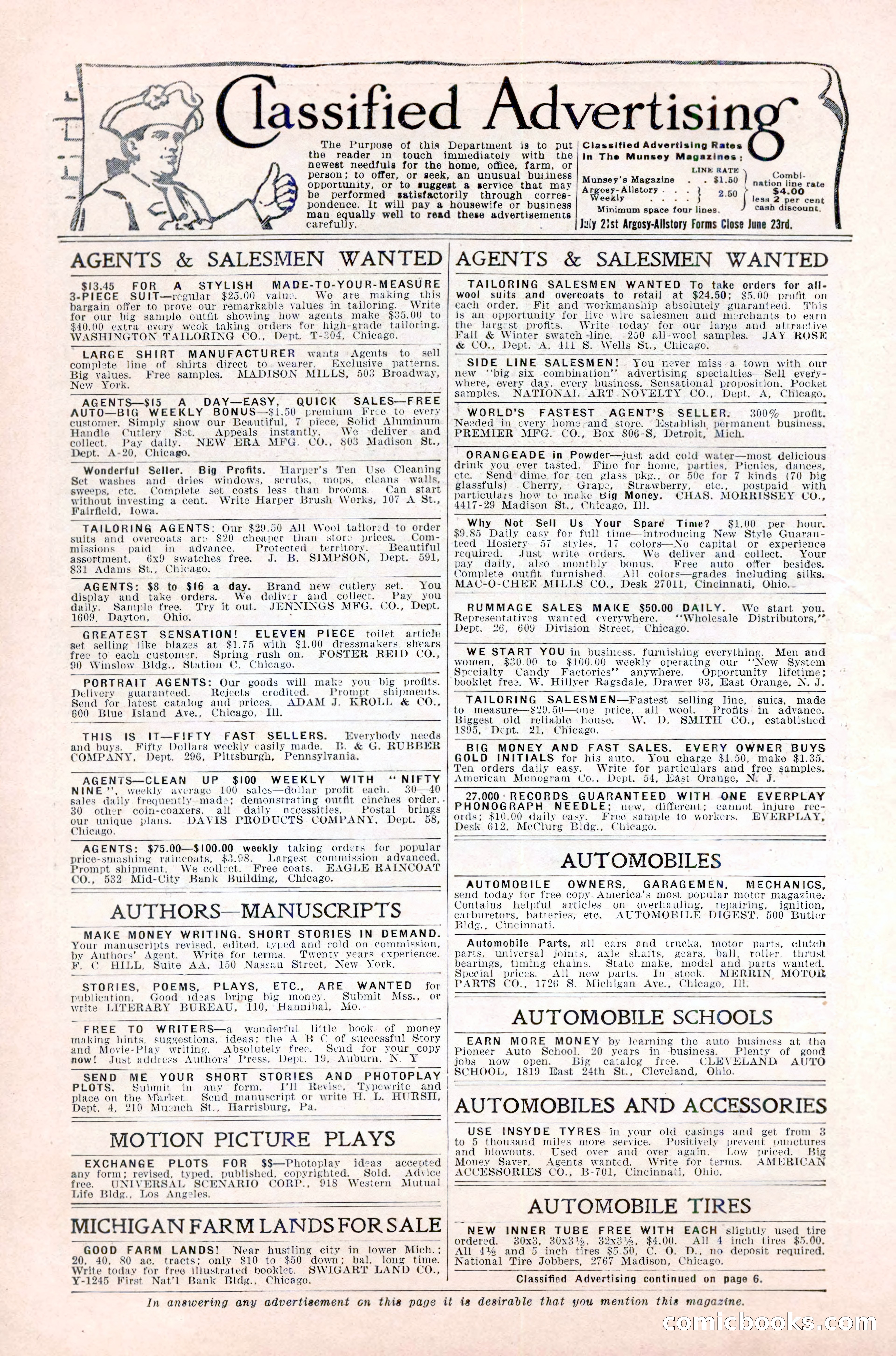 Argosy All-Story Weekly, June 16, 1923 — page 6 of 176