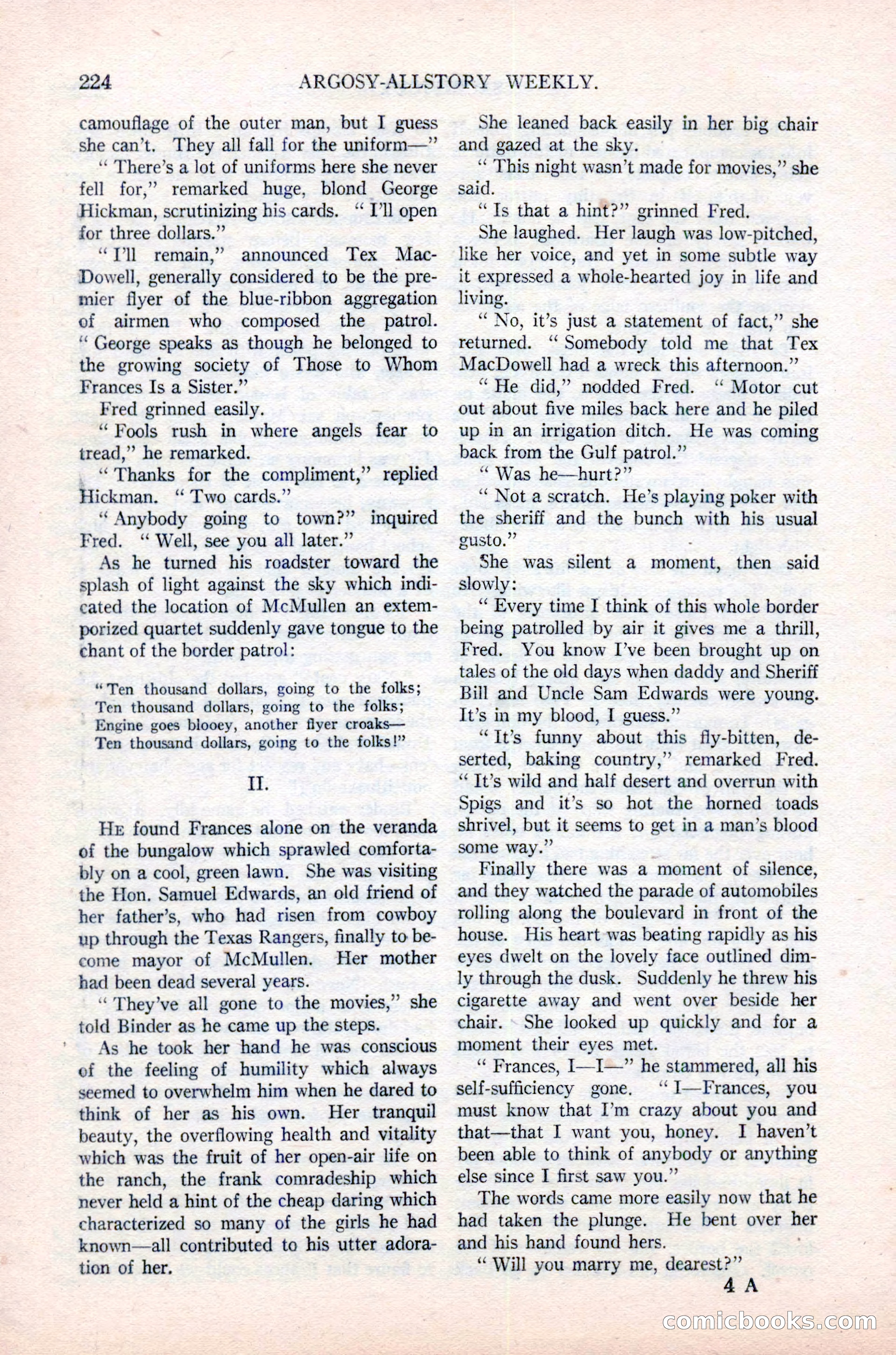 Argosy All-Story Weekly, June 16, 1923 — page 74 of 176