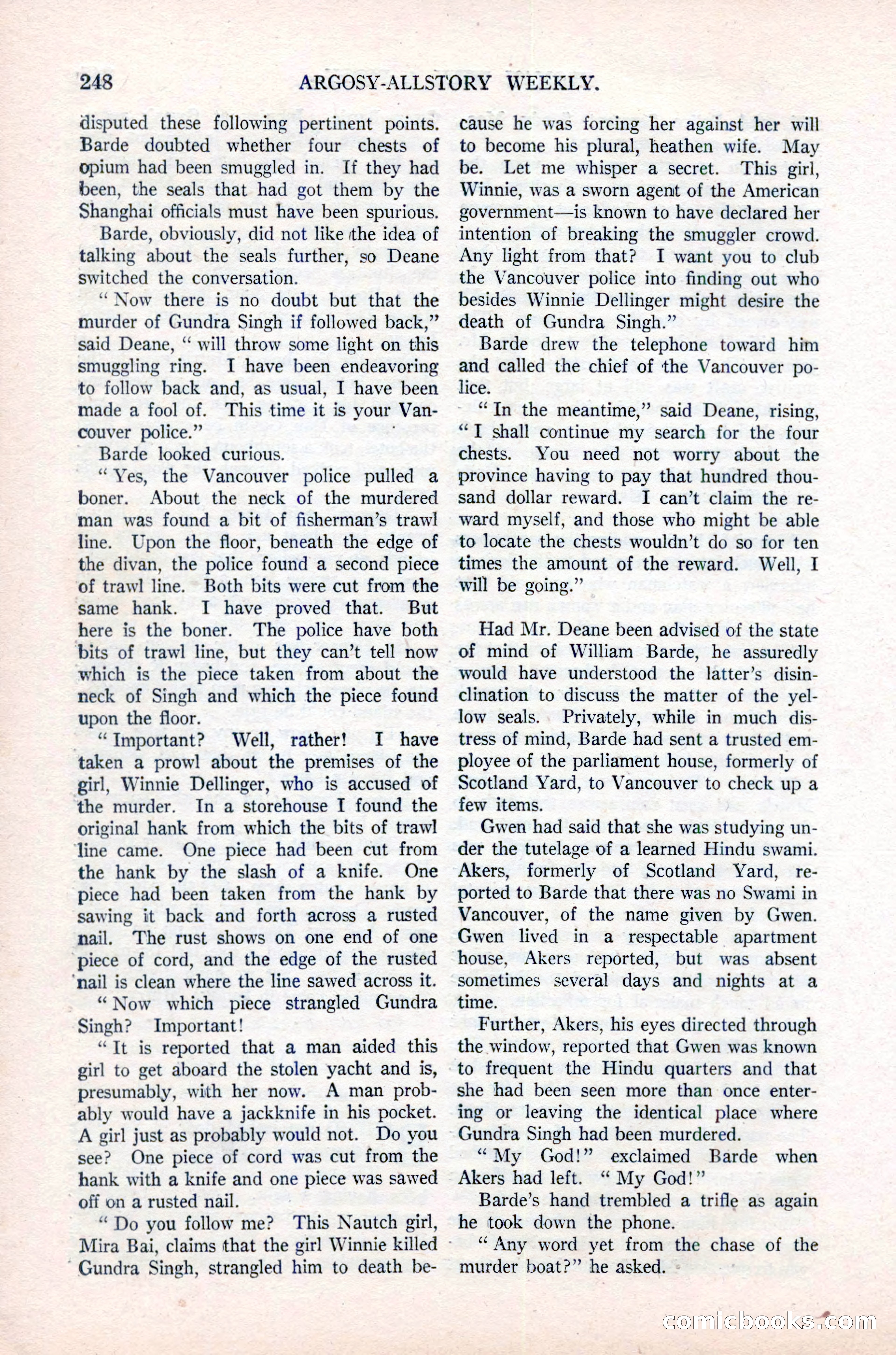 Argosy All-Story Weekly, June 16, 1923 — page 98 of 176