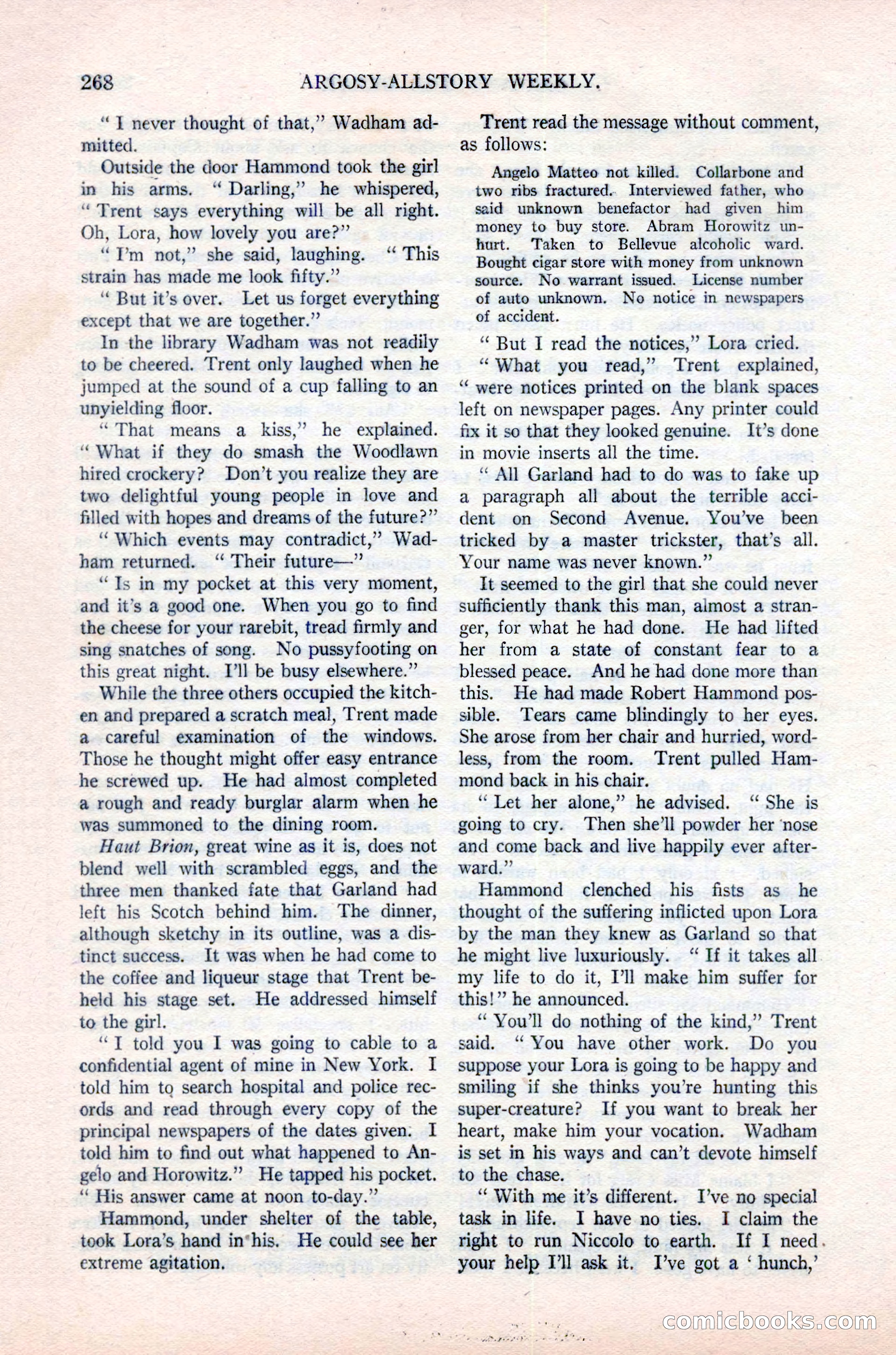 Argosy All-Story Weekly, June 16, 1923 — page 118 of 176