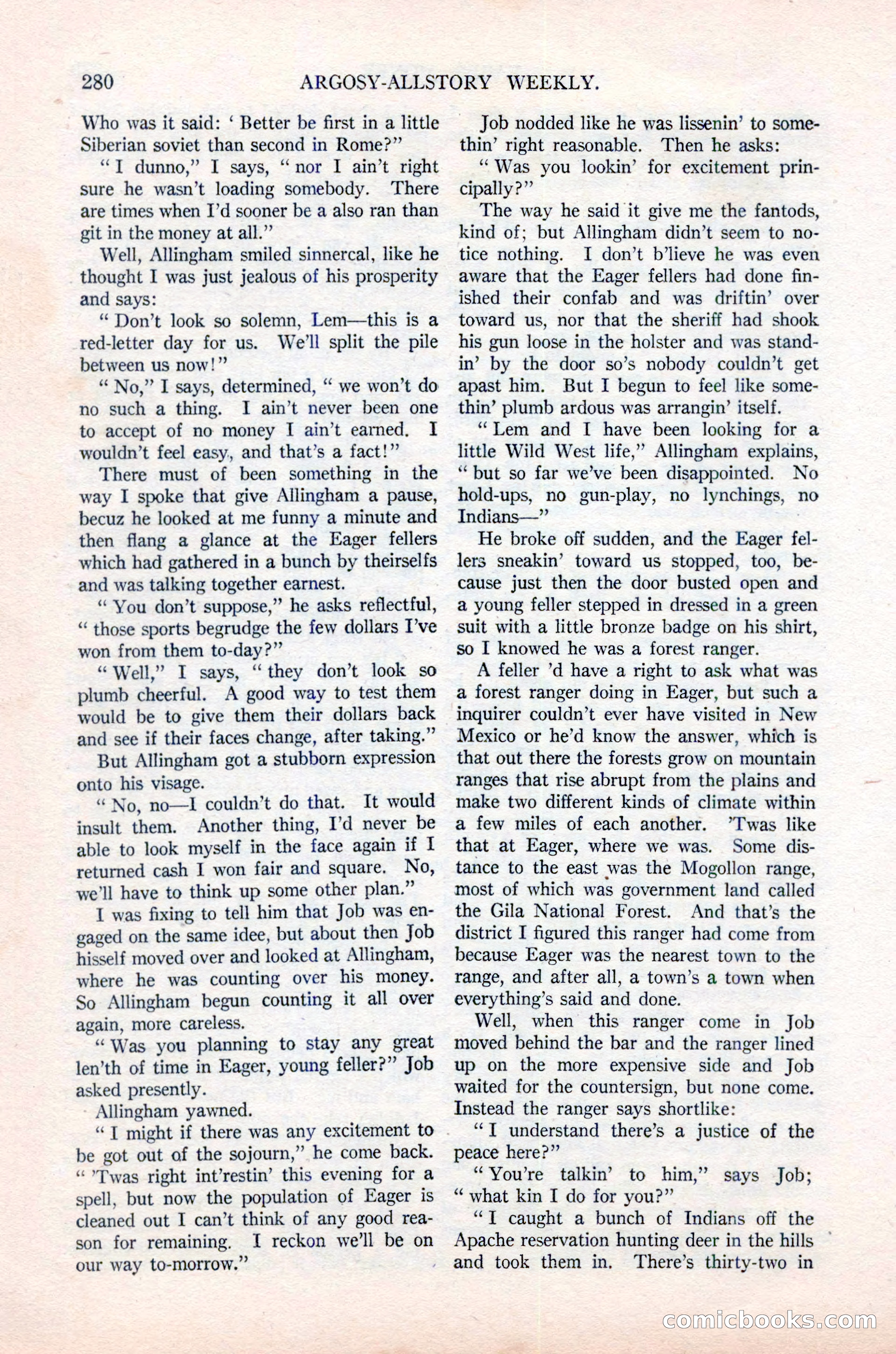 Argosy All-Story Weekly, June 16, 1923 — page 130 of 176