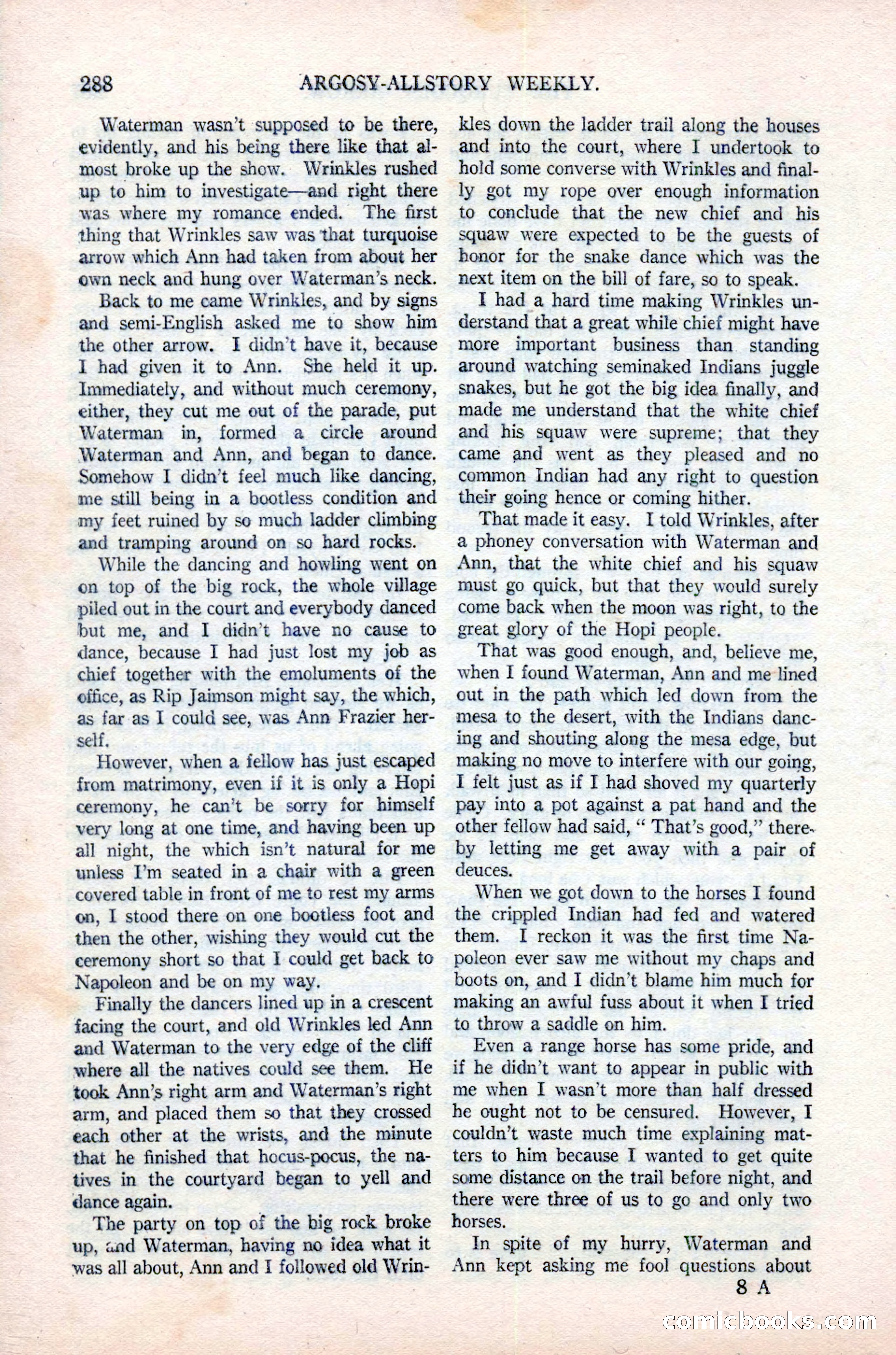 Argosy All-Story Weekly, June 16, 1923 — page 138 of 176