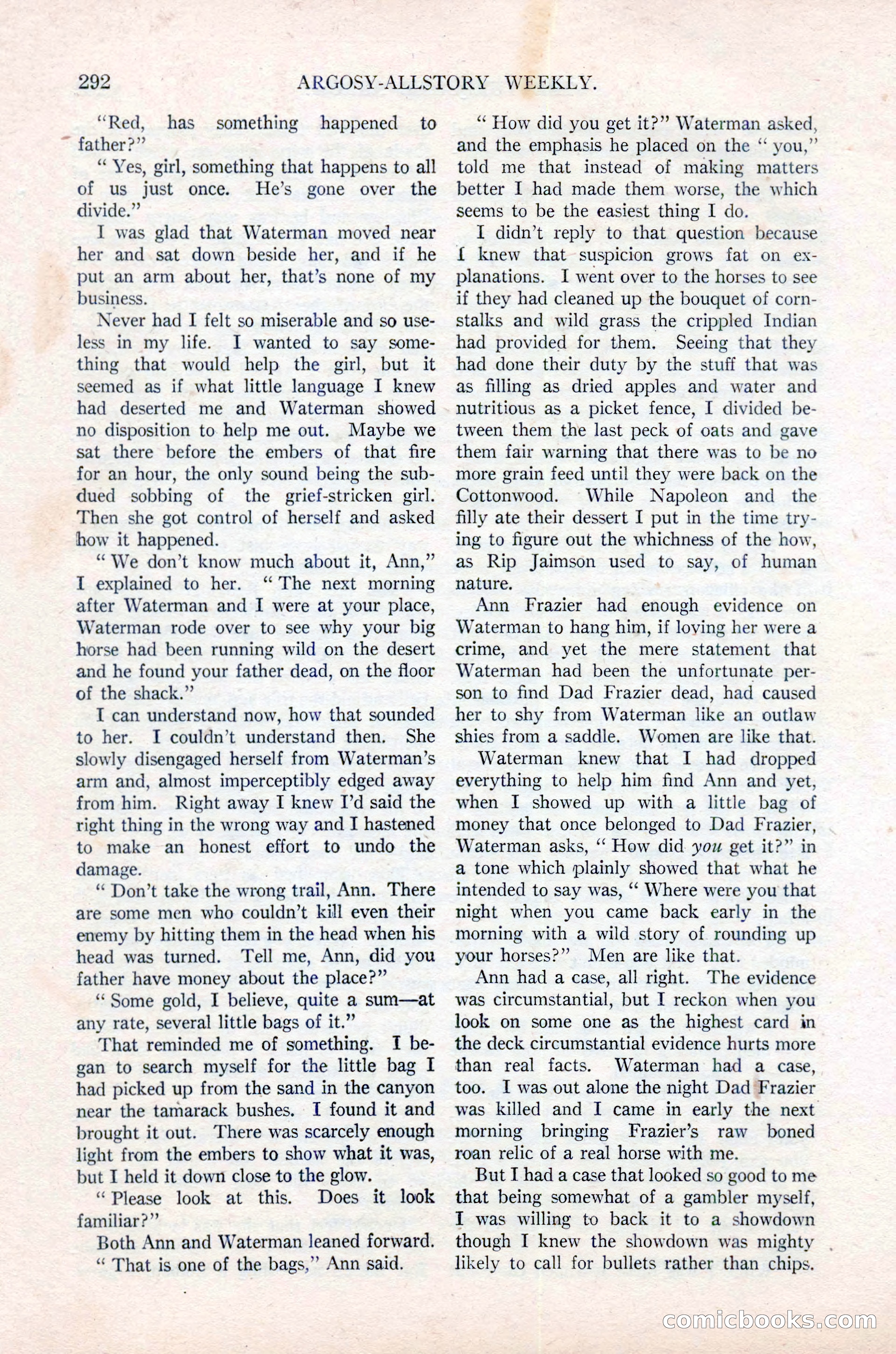 Argosy All-Story Weekly, June 16, 1923 — page 142 of 176