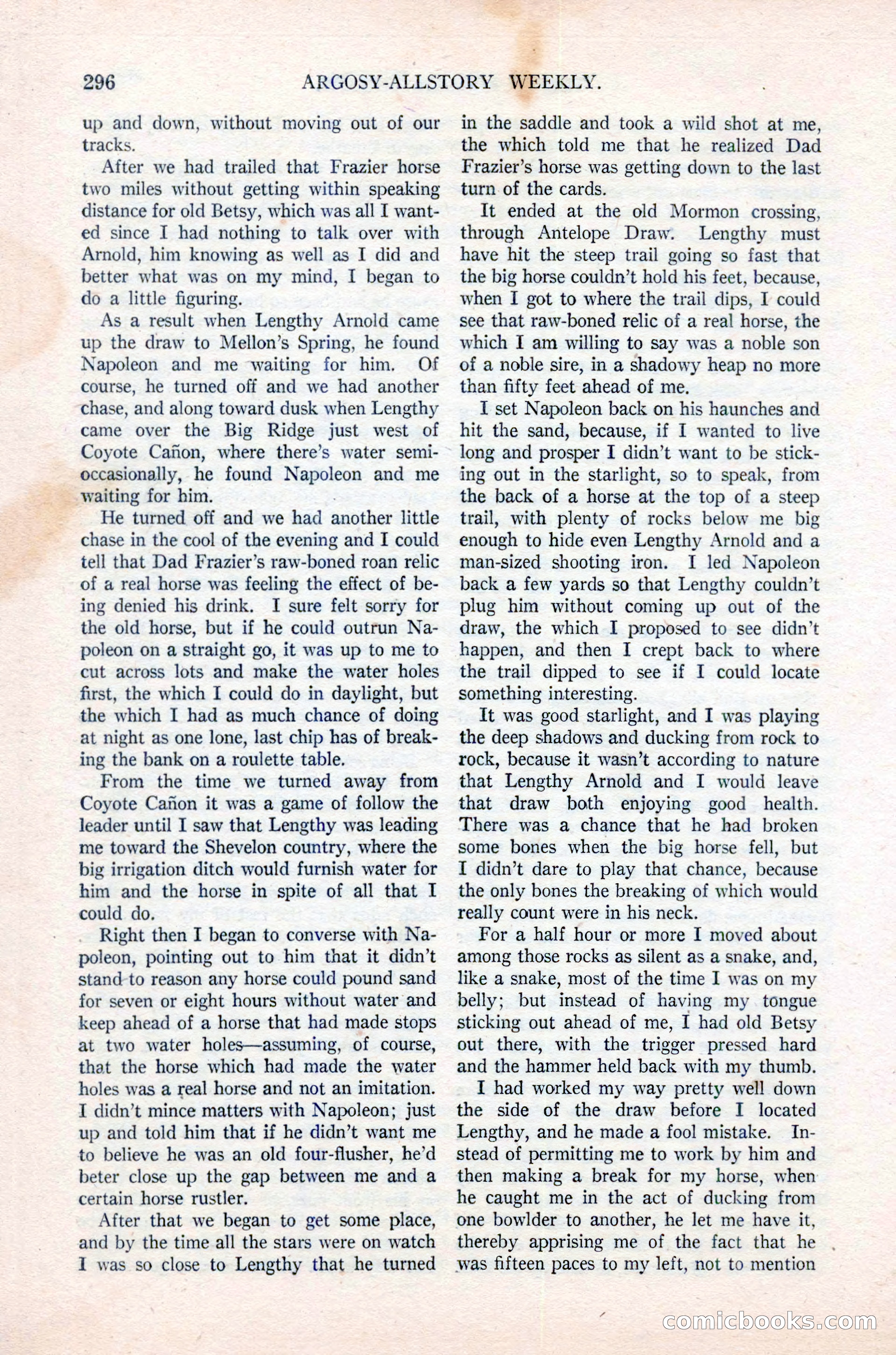 Argosy All-Story Weekly, June 16, 1923 — page 146 of 176