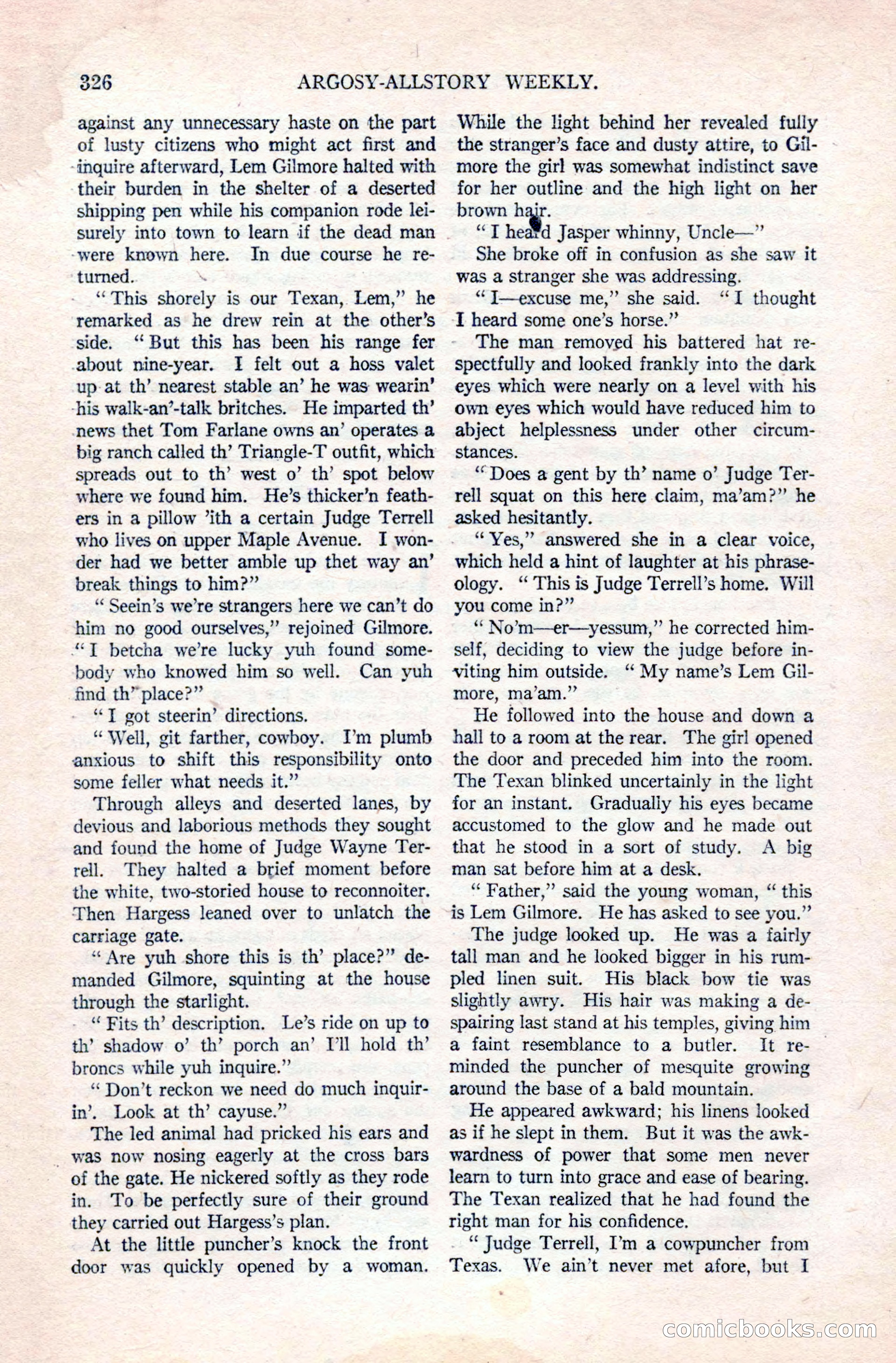 Argosy All-Story Weekly, December 20, 1924 — page 12 of 168