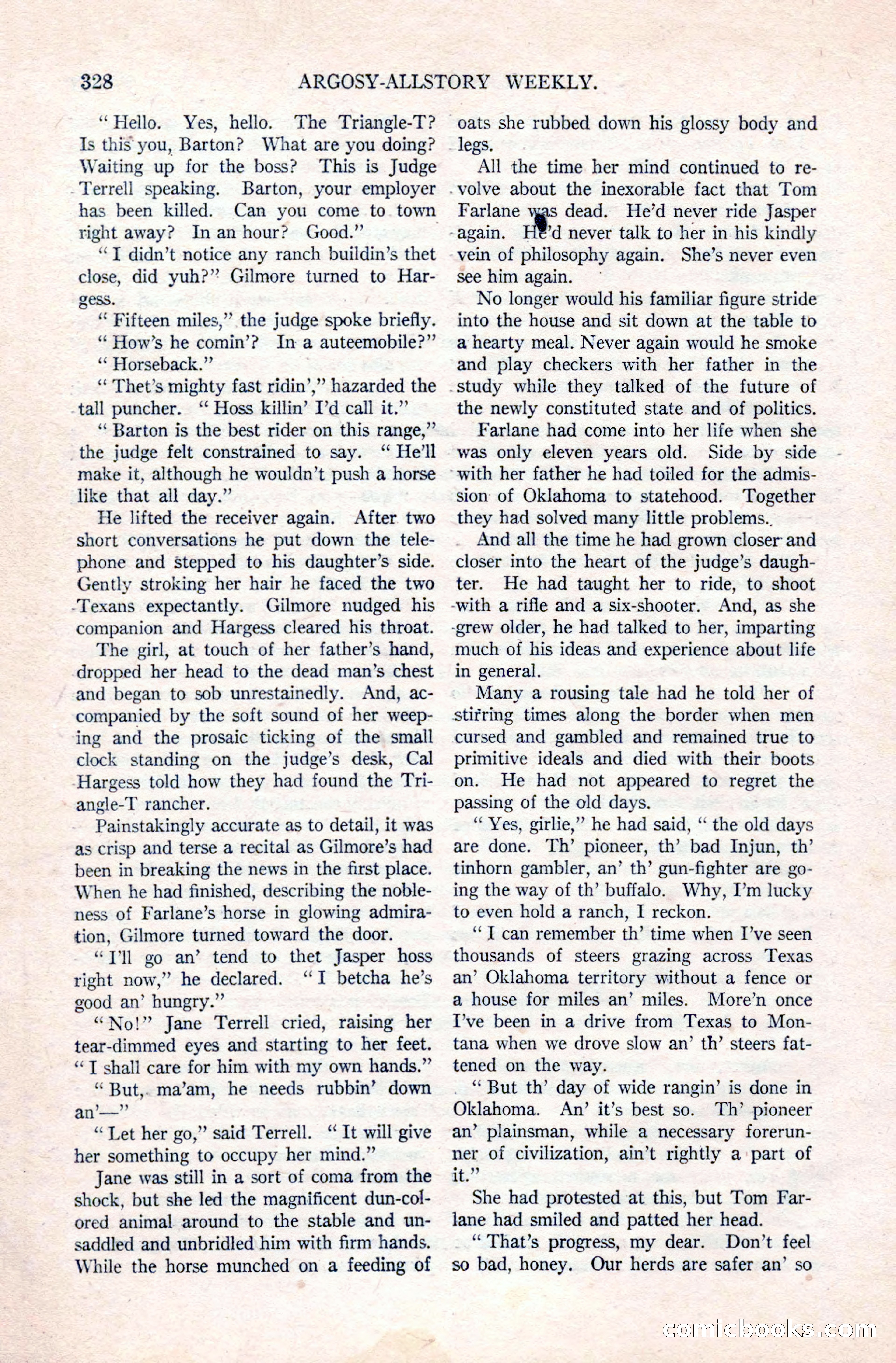 Argosy All-Story Weekly, December 20, 1924 — page 14 of 168