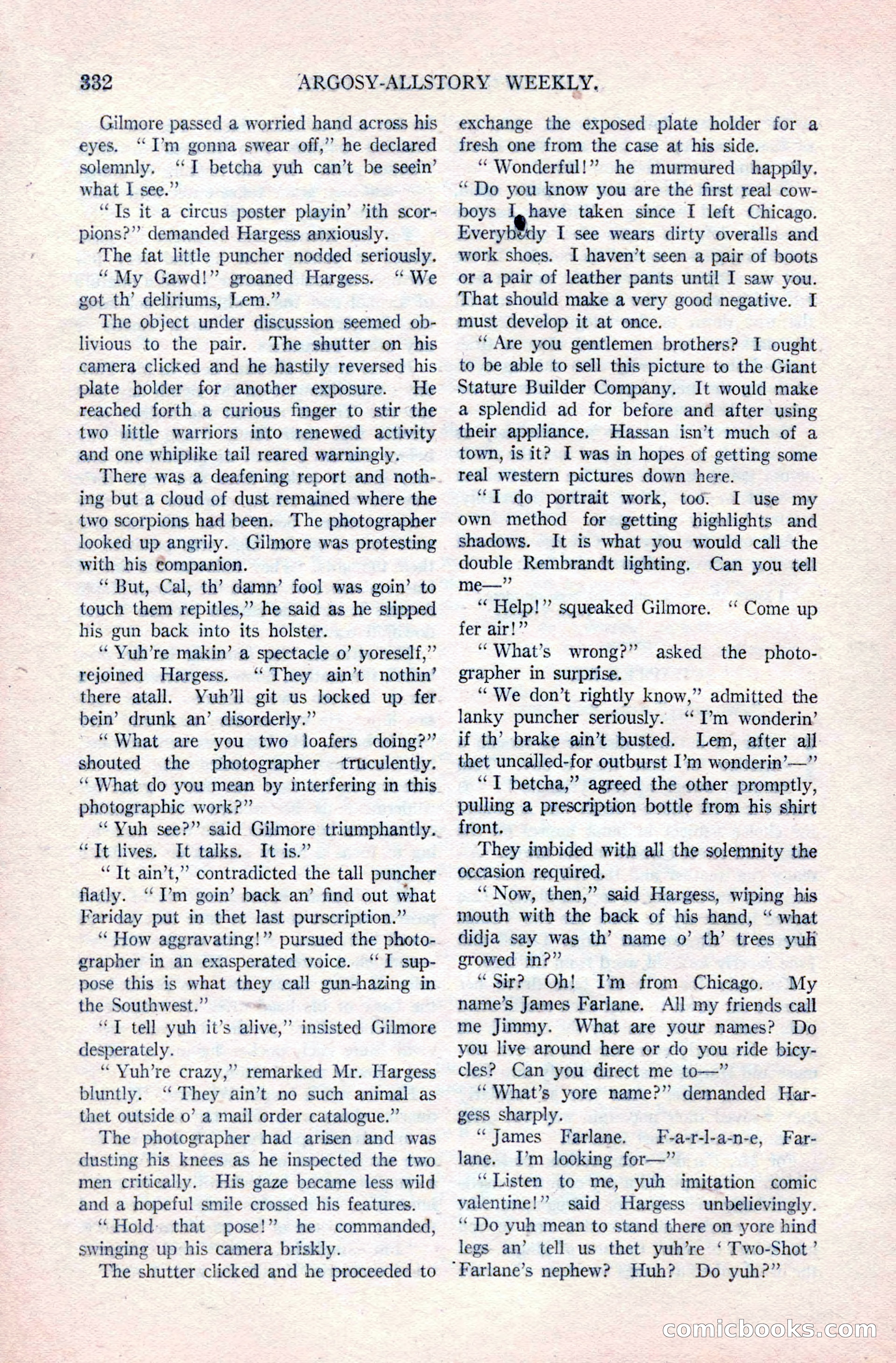 Argosy All-Story Weekly, December 20, 1924 — page 18 of 168