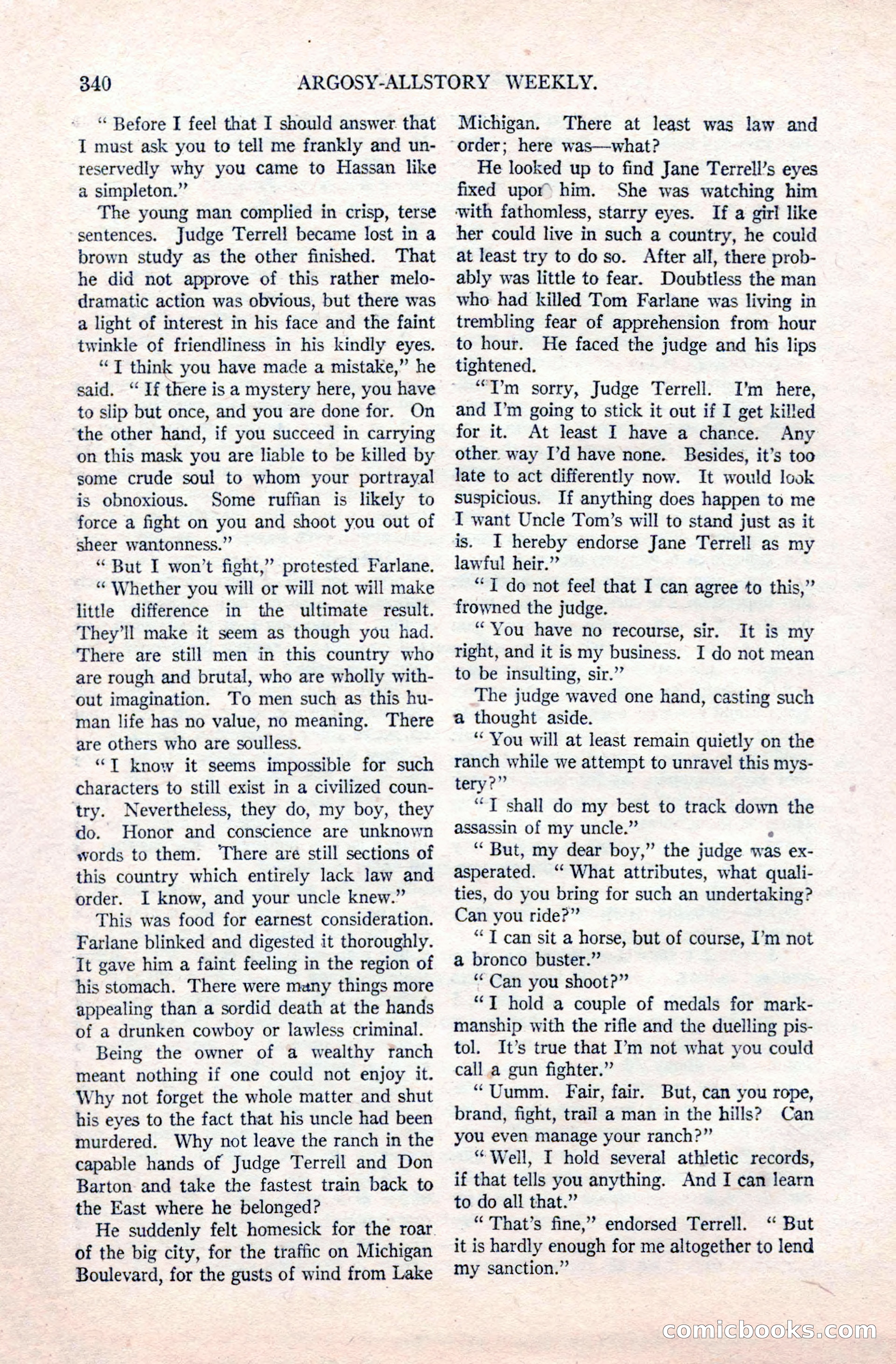 Argosy All-Story Weekly, December 20, 1924 — page 26 of 168