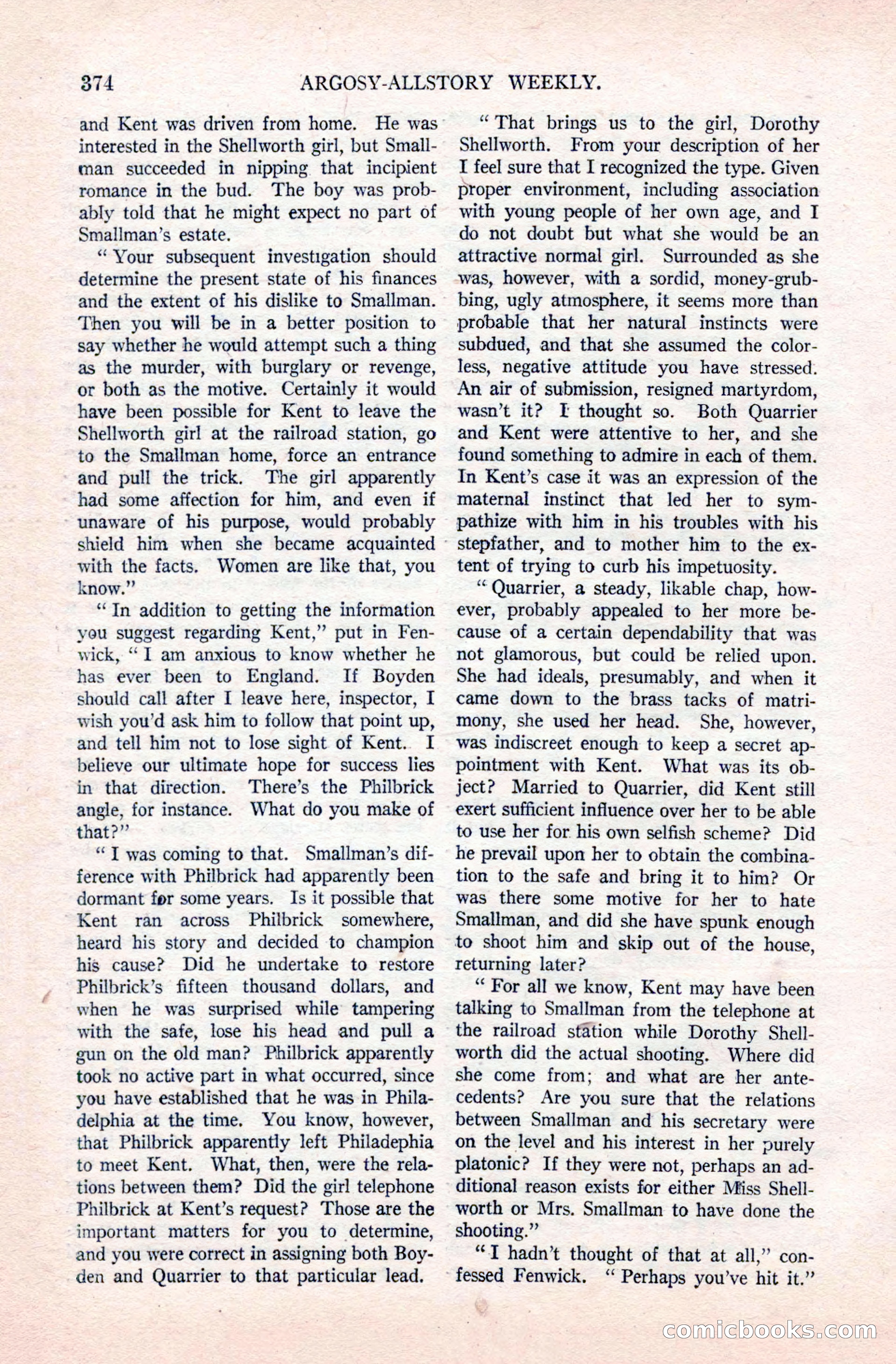 Argosy All-Story Weekly, December 20, 1924 — page 60 of 168