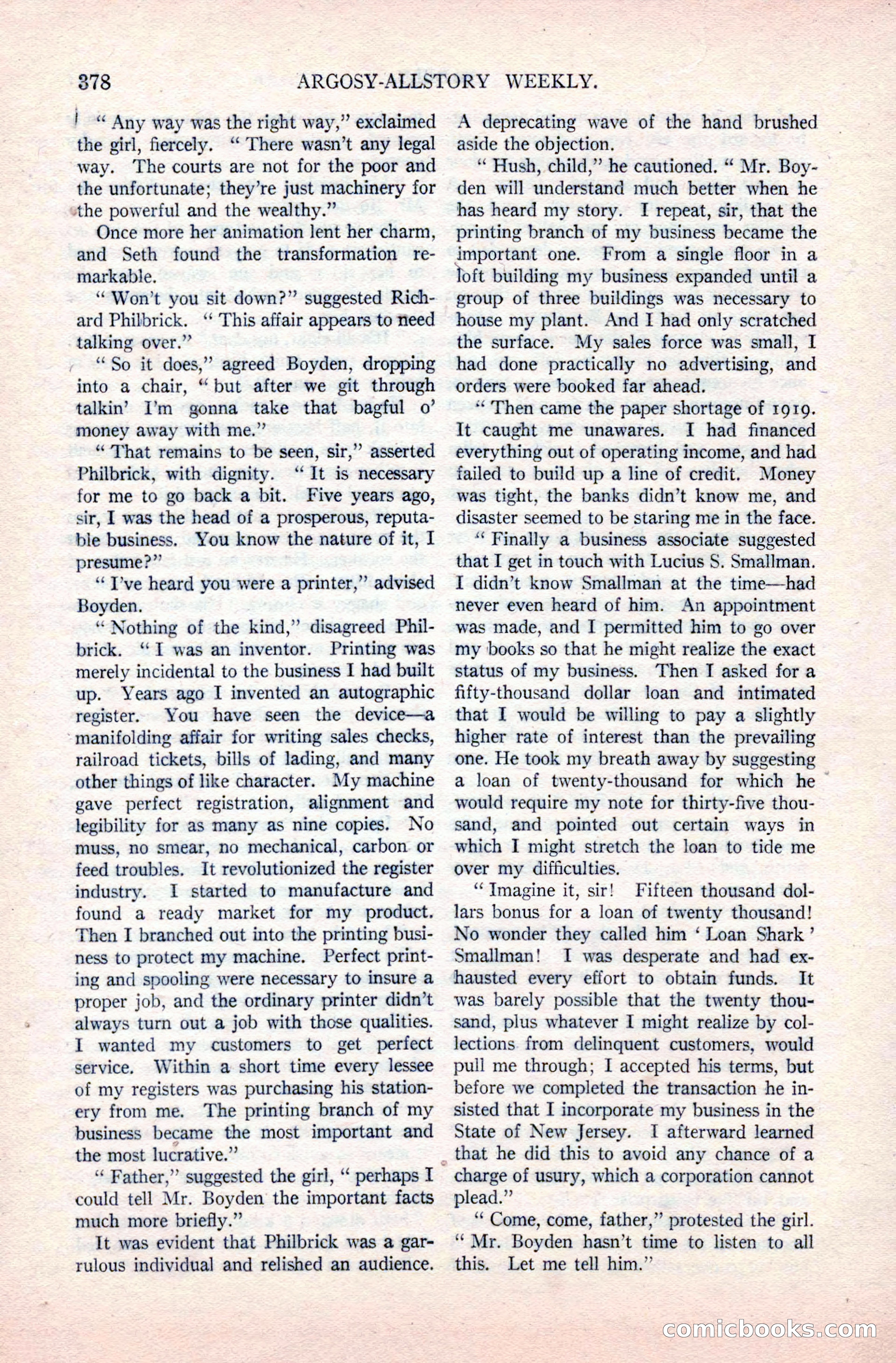 Argosy All-Story Weekly, December 20, 1924 — page 64 of 168