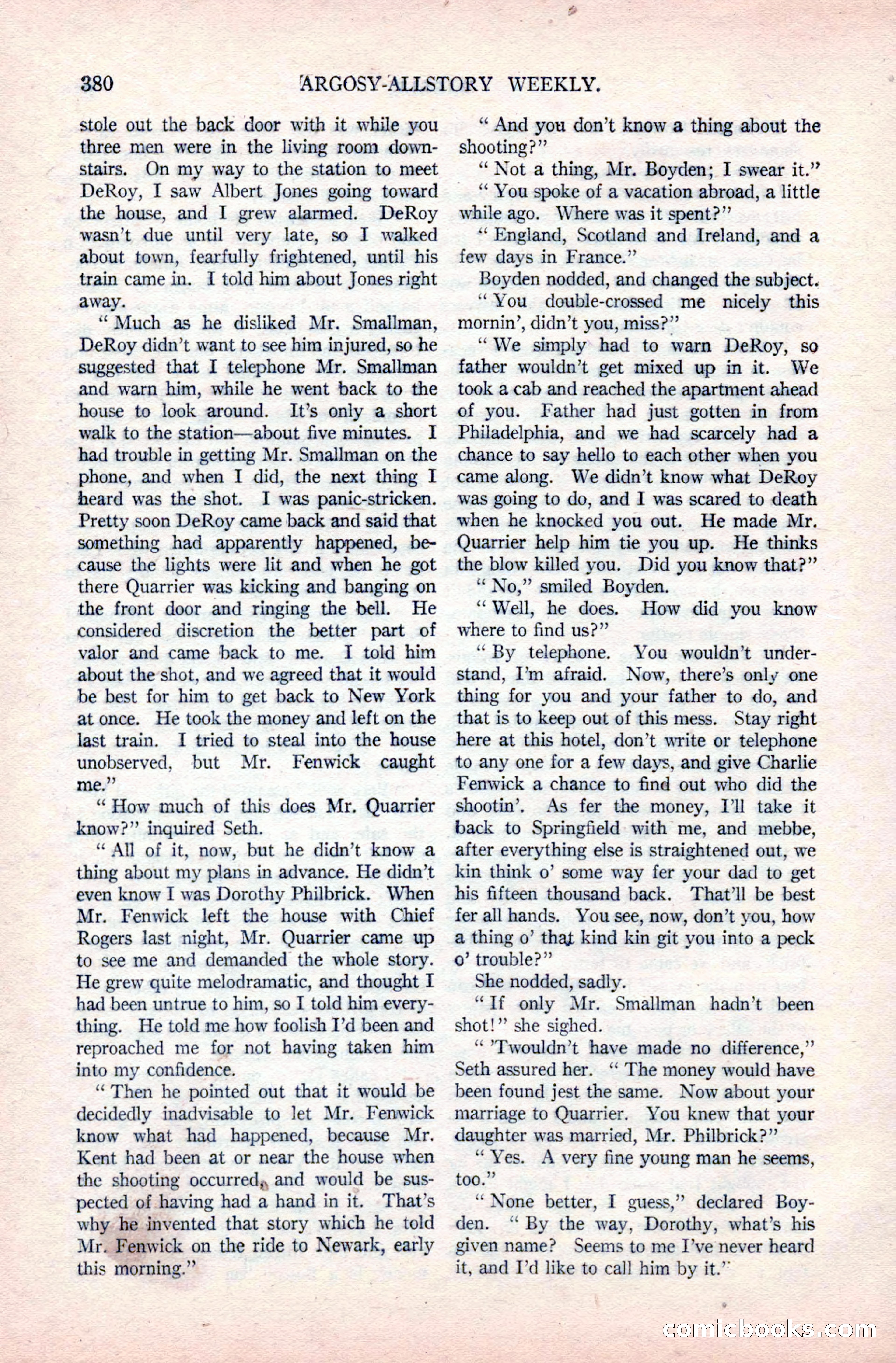 Argosy All-Story Weekly, December 20, 1924 — page 66 of 168