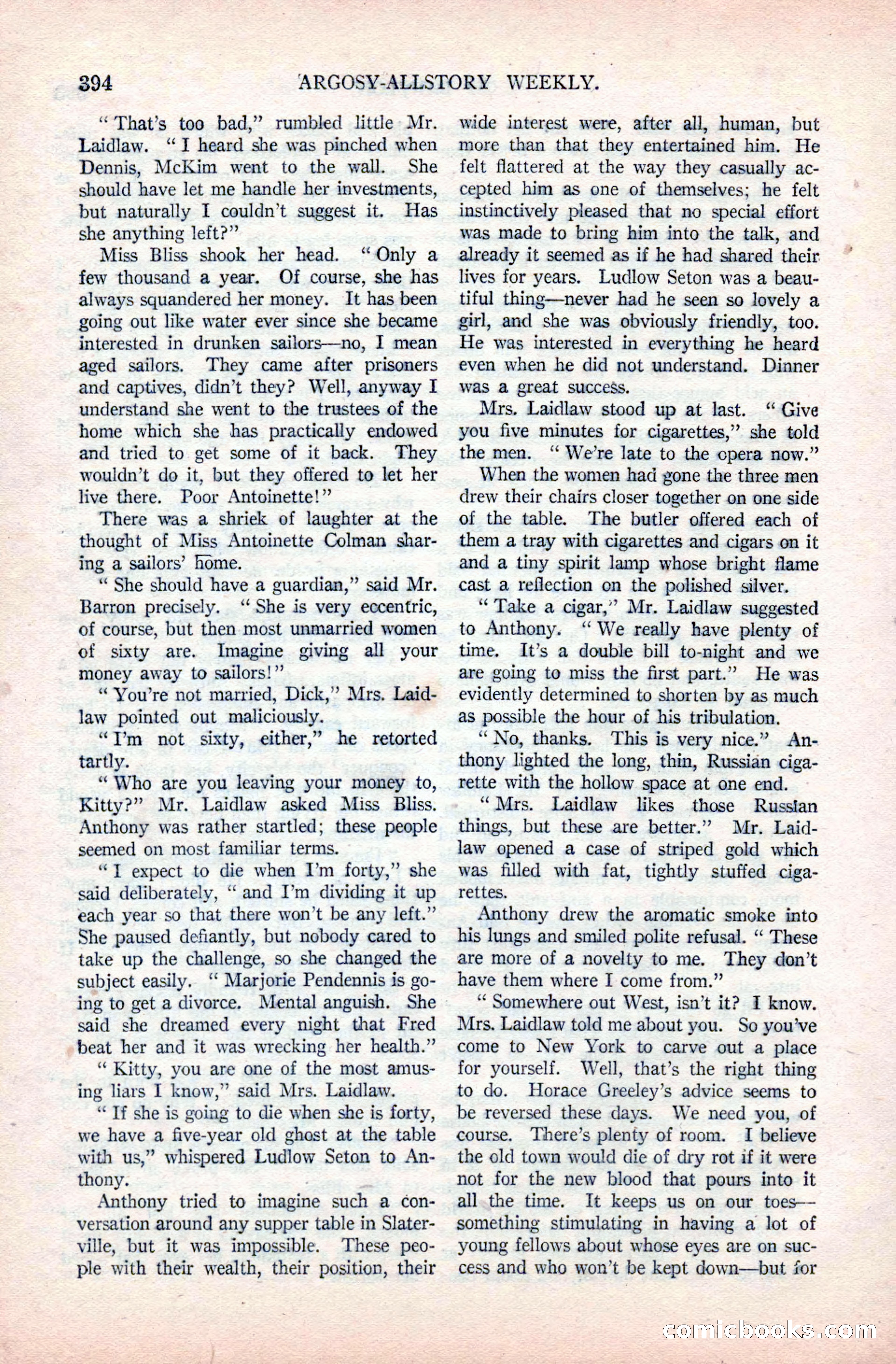 Argosy All-Story Weekly, December 20, 1924 — page 80 of 168