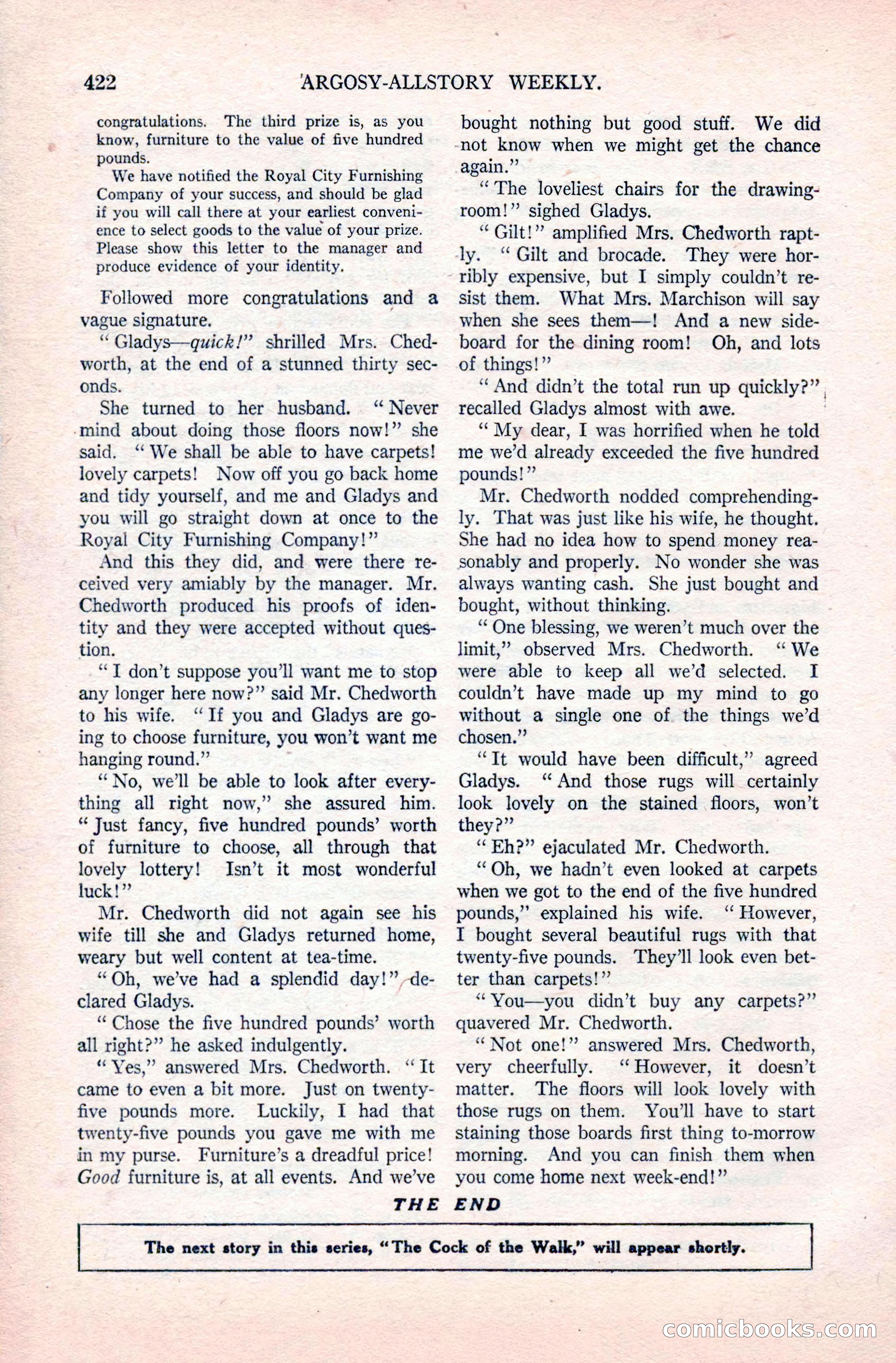 Argosy All-Story Weekly, December 20, 1924 — page 108 of 168