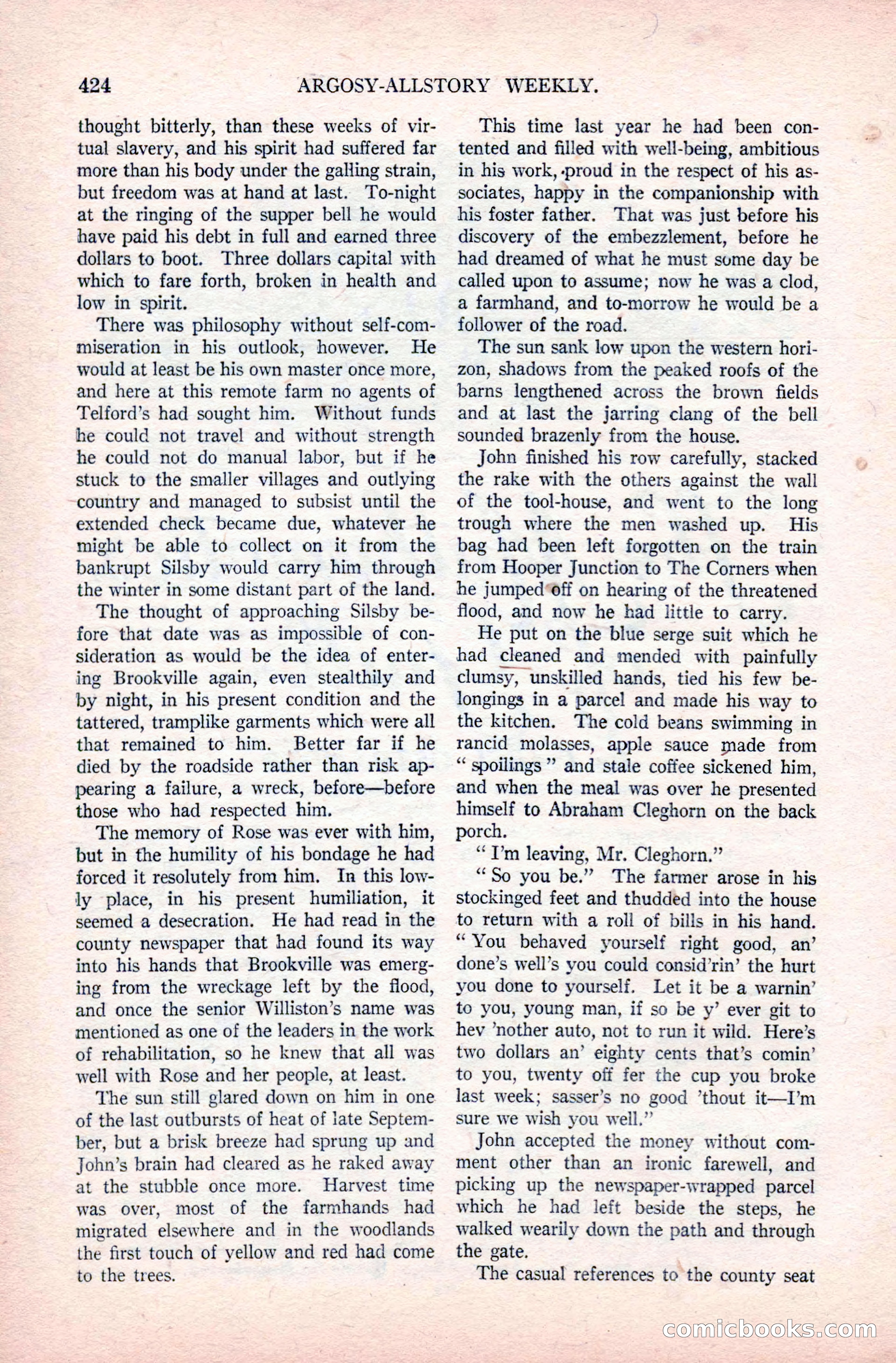 Argosy All-Story Weekly, December 20, 1924 — page 110 of 168
