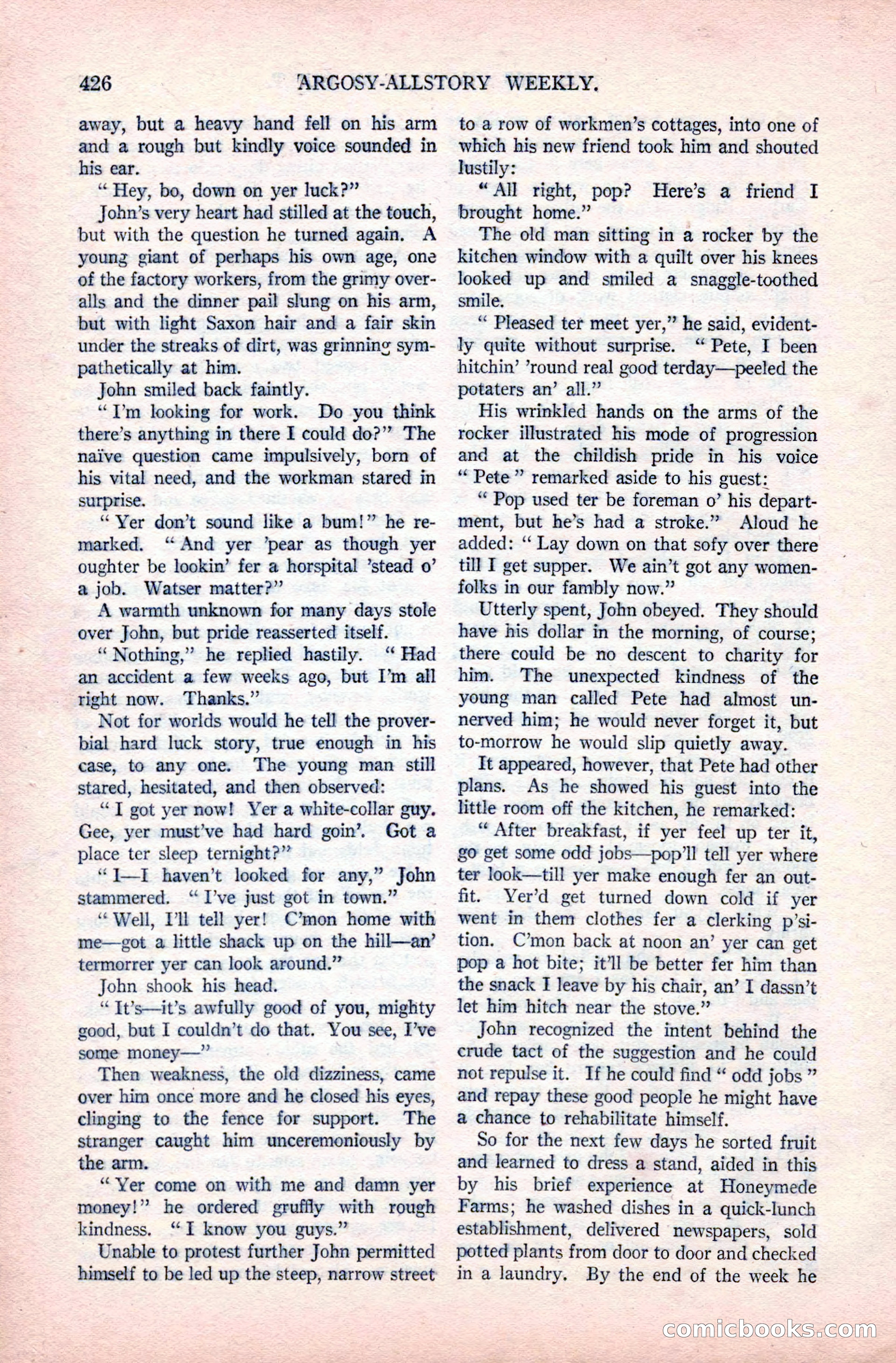 Argosy All-Story Weekly, December 20, 1924 — page 112 of 168