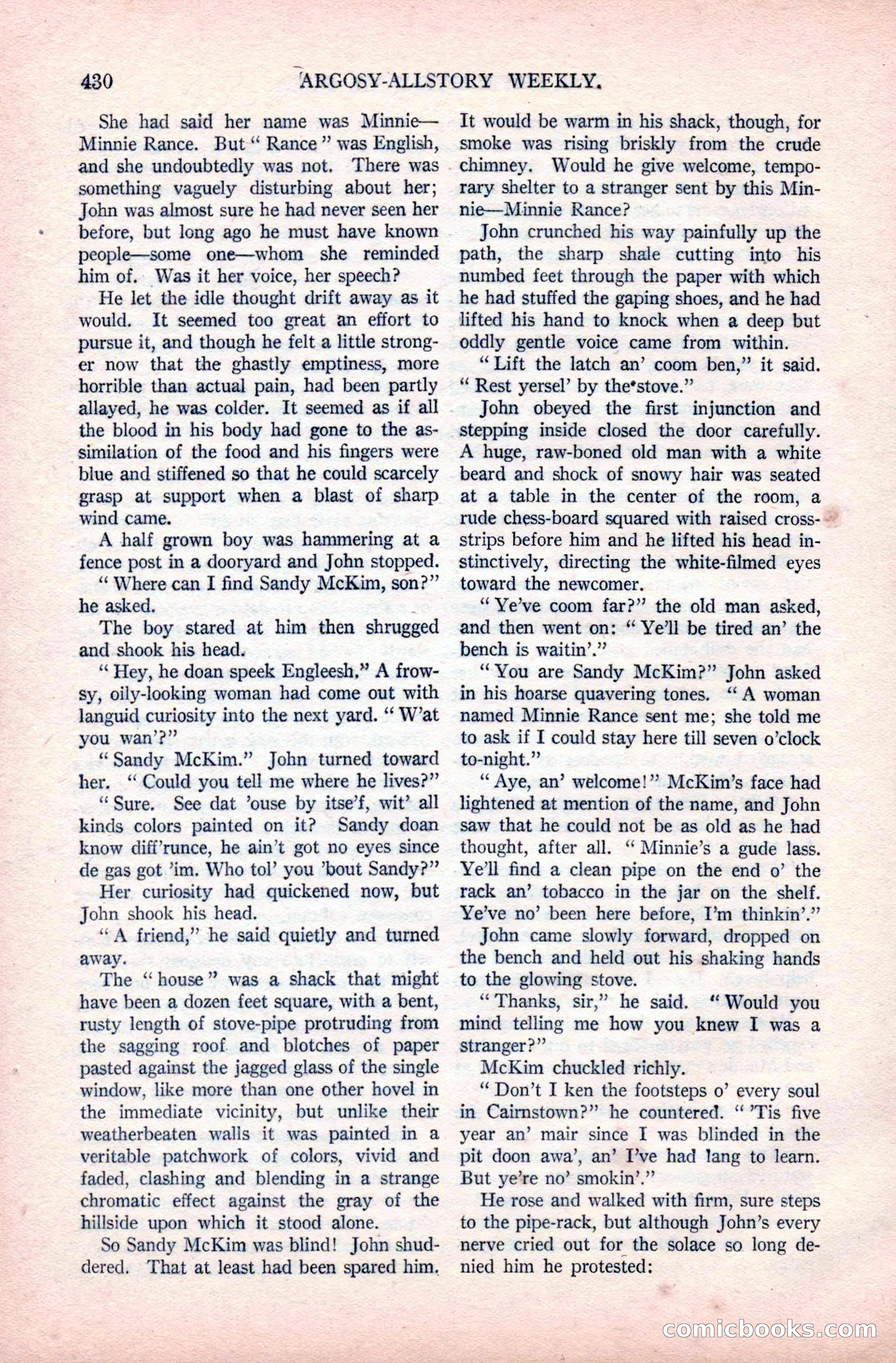 Argosy All-Story Weekly, December 20, 1924 — page 116 of 168