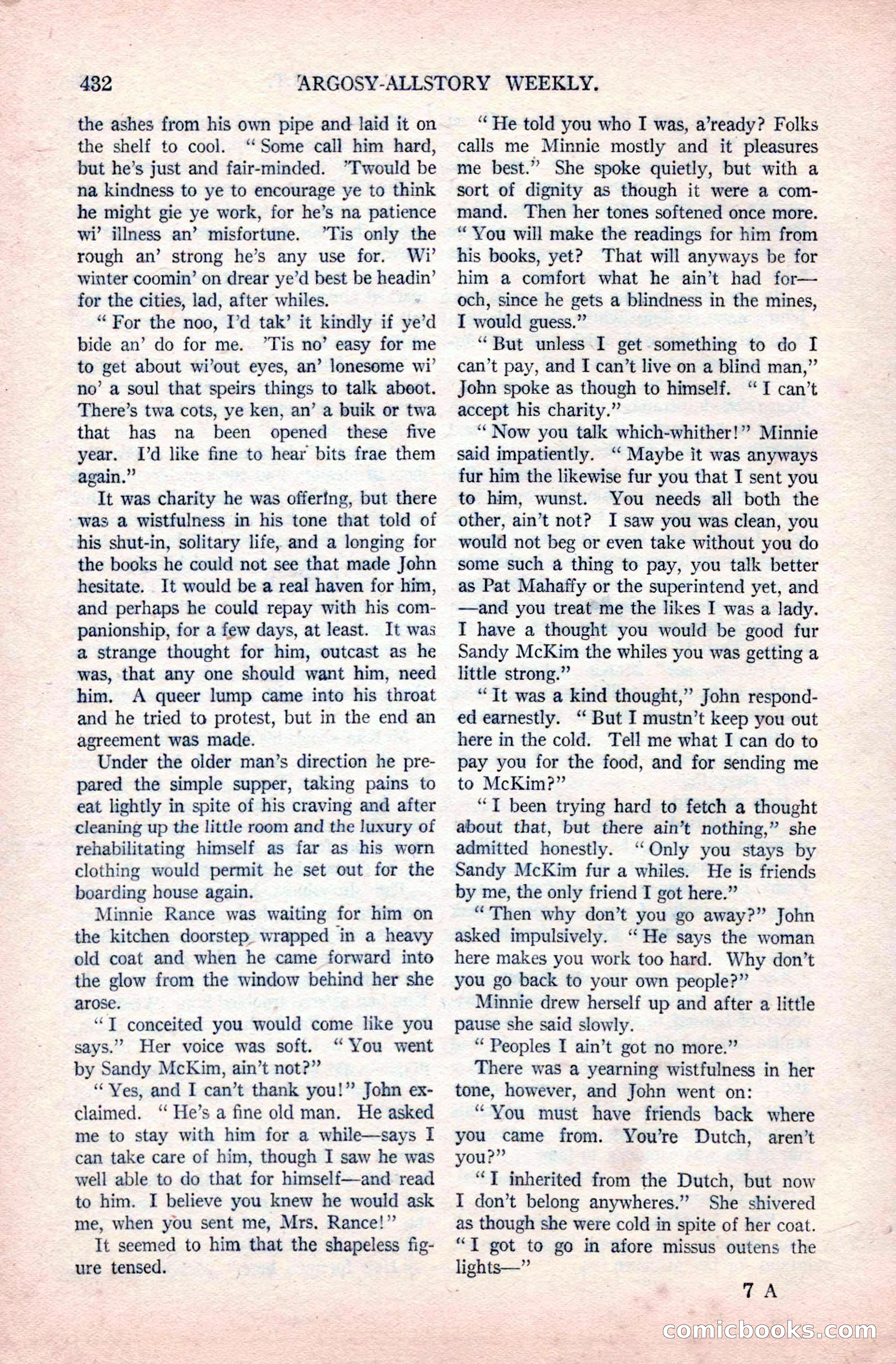 Argosy All-Story Weekly, December 20, 1924 — page 118 of 168