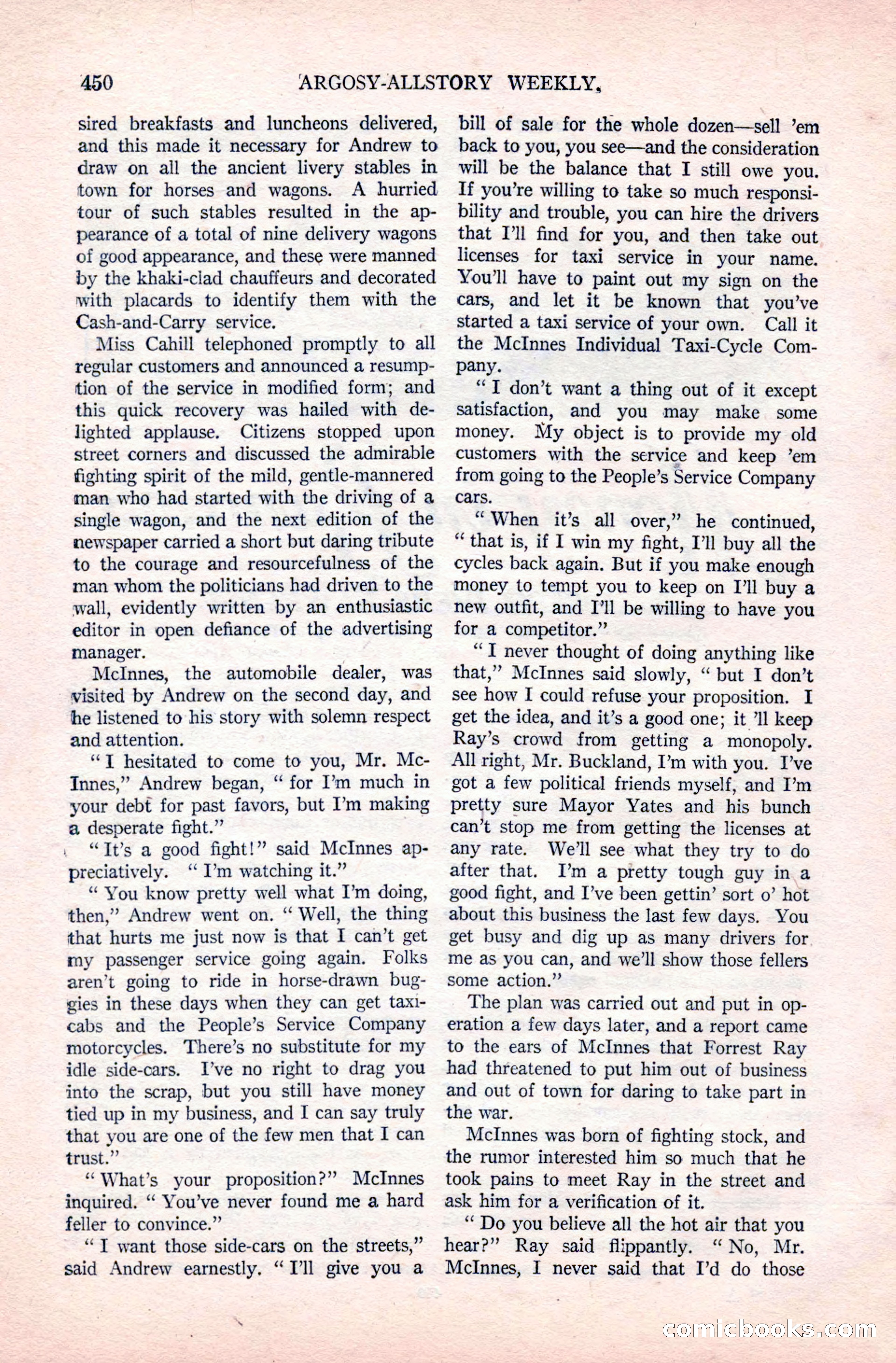 Argosy All-Story Weekly, December 20, 1924 — page 136 of 168