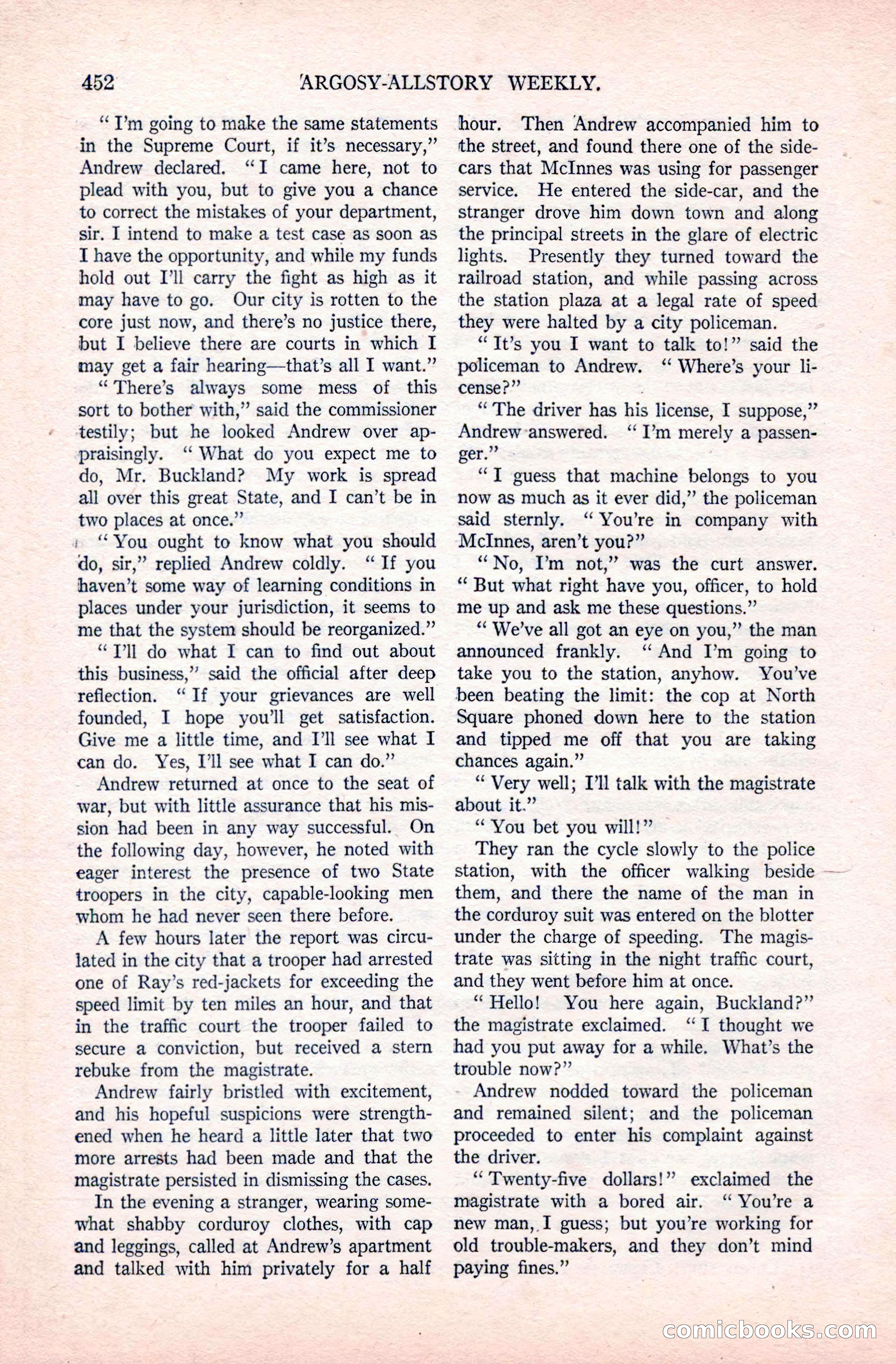 Argosy All-Story Weekly, December 20, 1924 — page 138 of 168