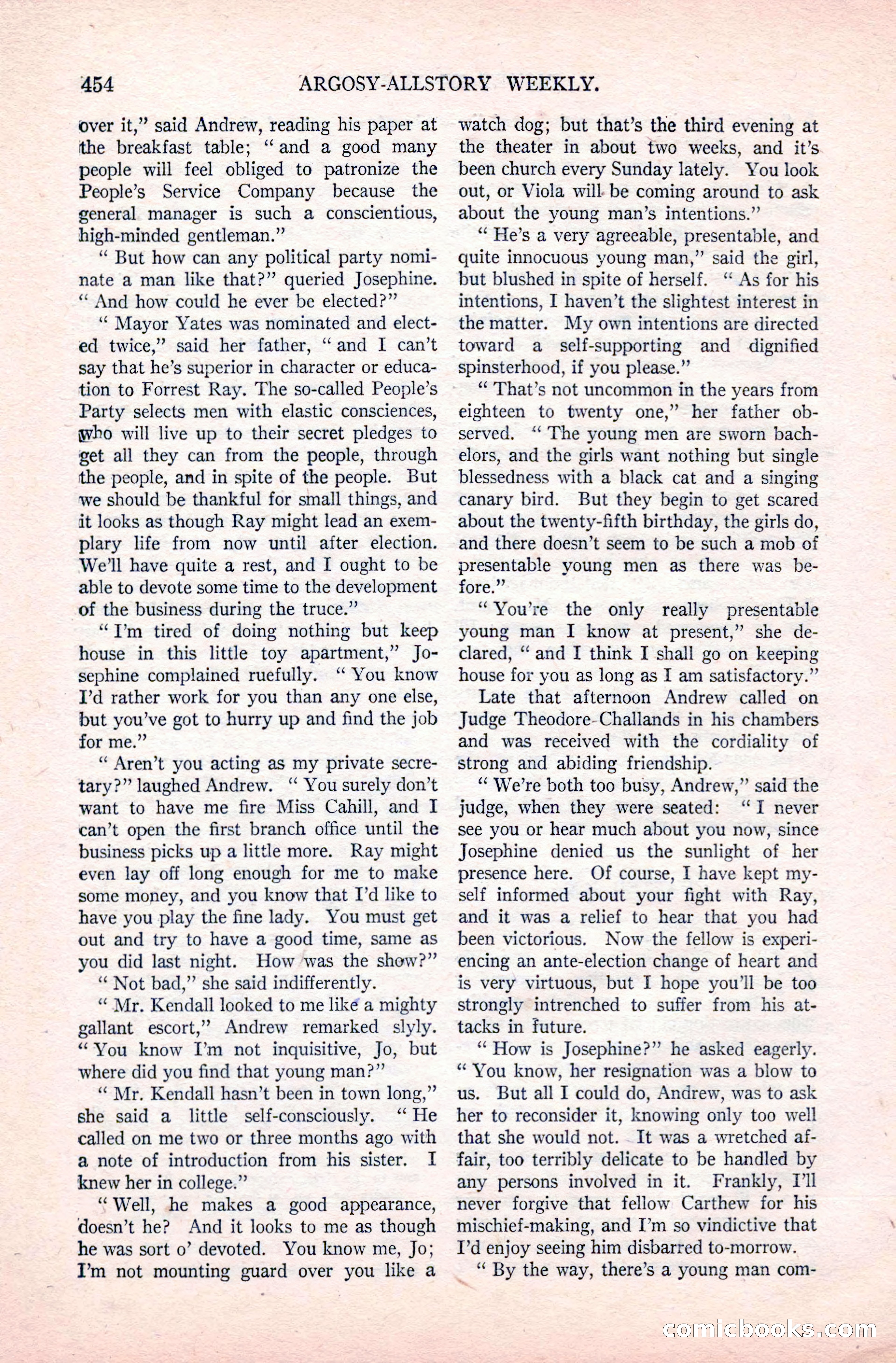 Argosy All-Story Weekly, December 20, 1924 — page 140 of 168